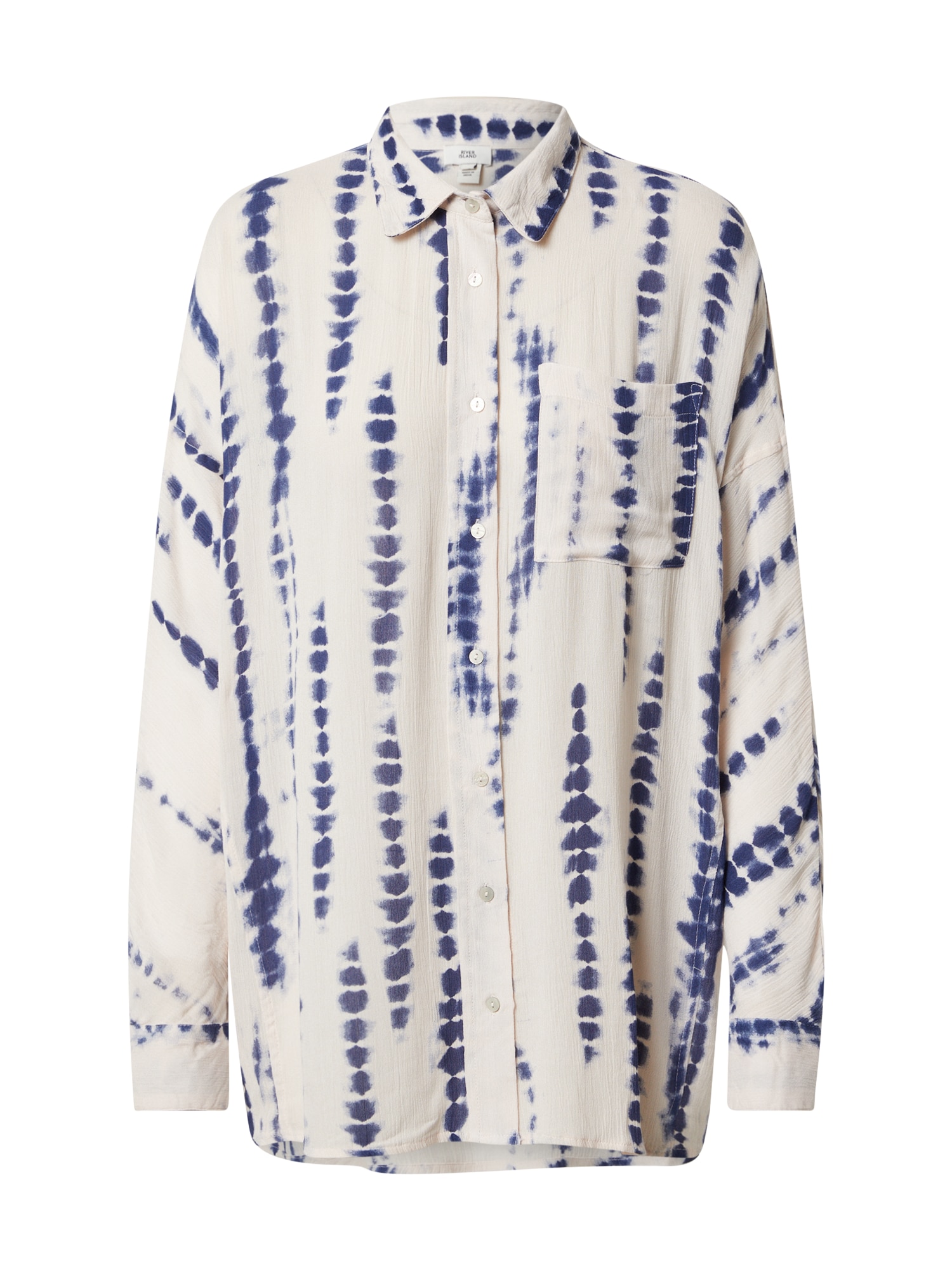 River Island Bluza  modra / naravno bela