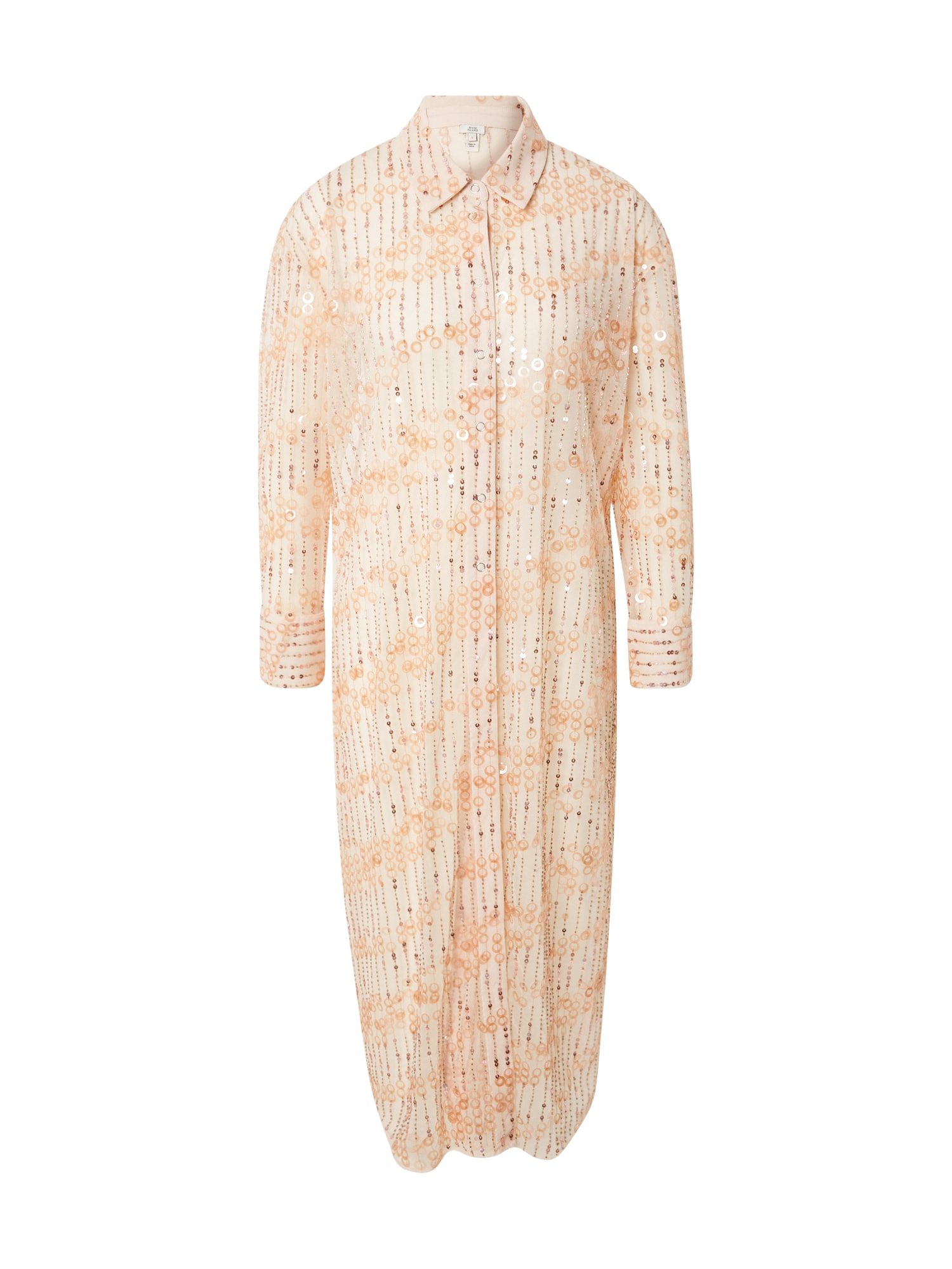 River Island Bluza  šampanjec / svetlo rjava / srebrna