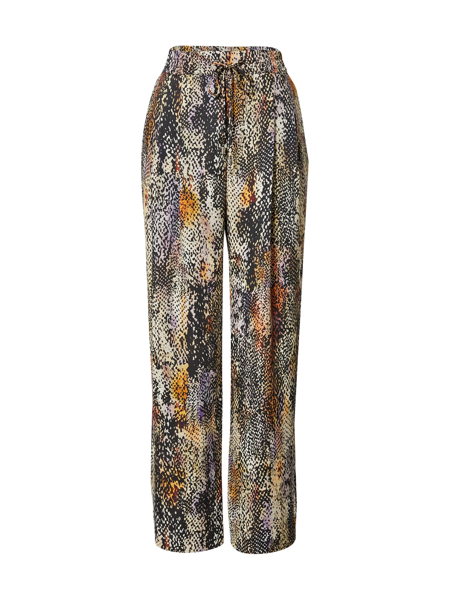 River Island Hlače z naborki 'ABSTRACT'  rjava / mešane barve