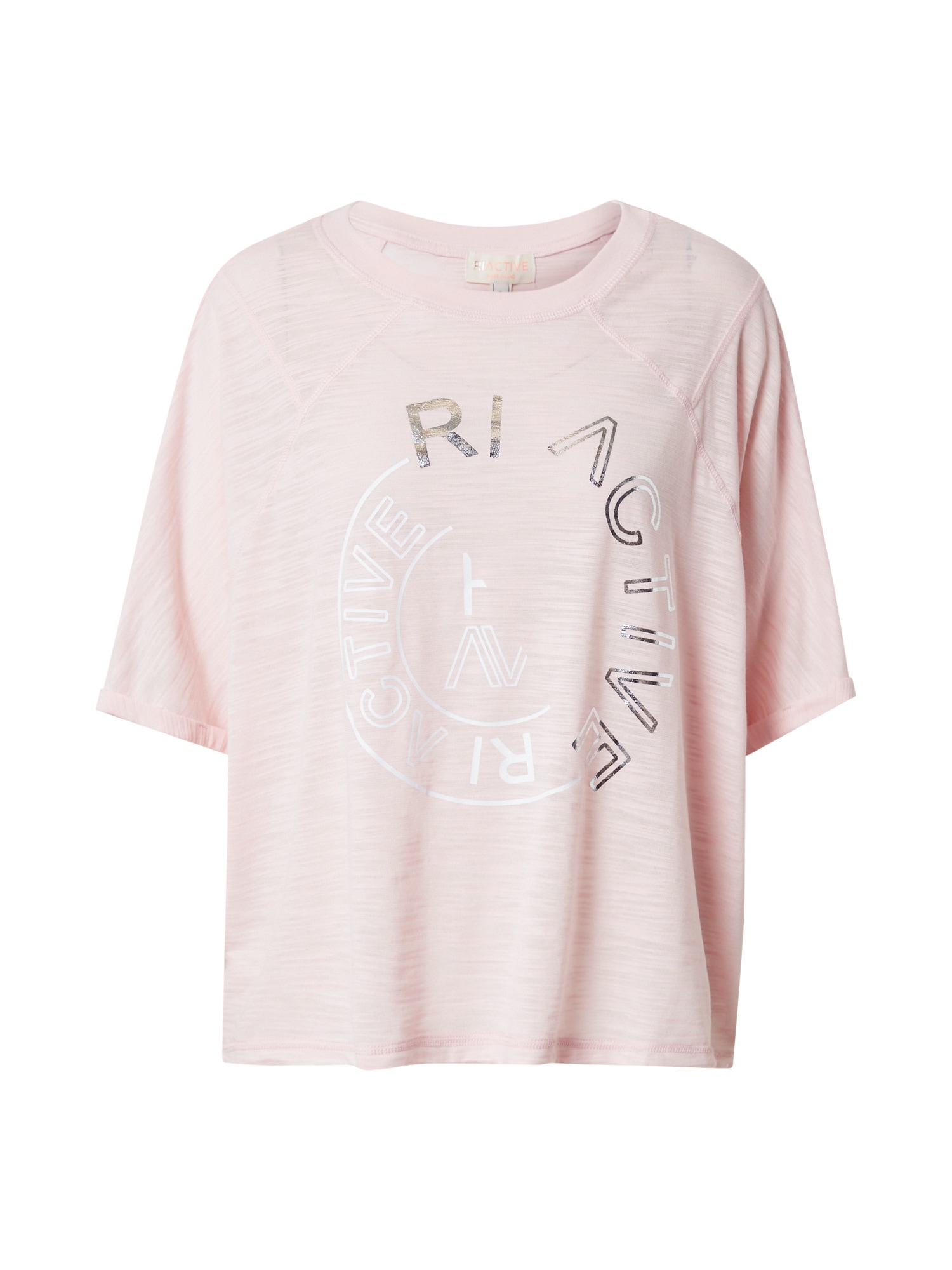 River Island Majica  svetlo roza / srebrna