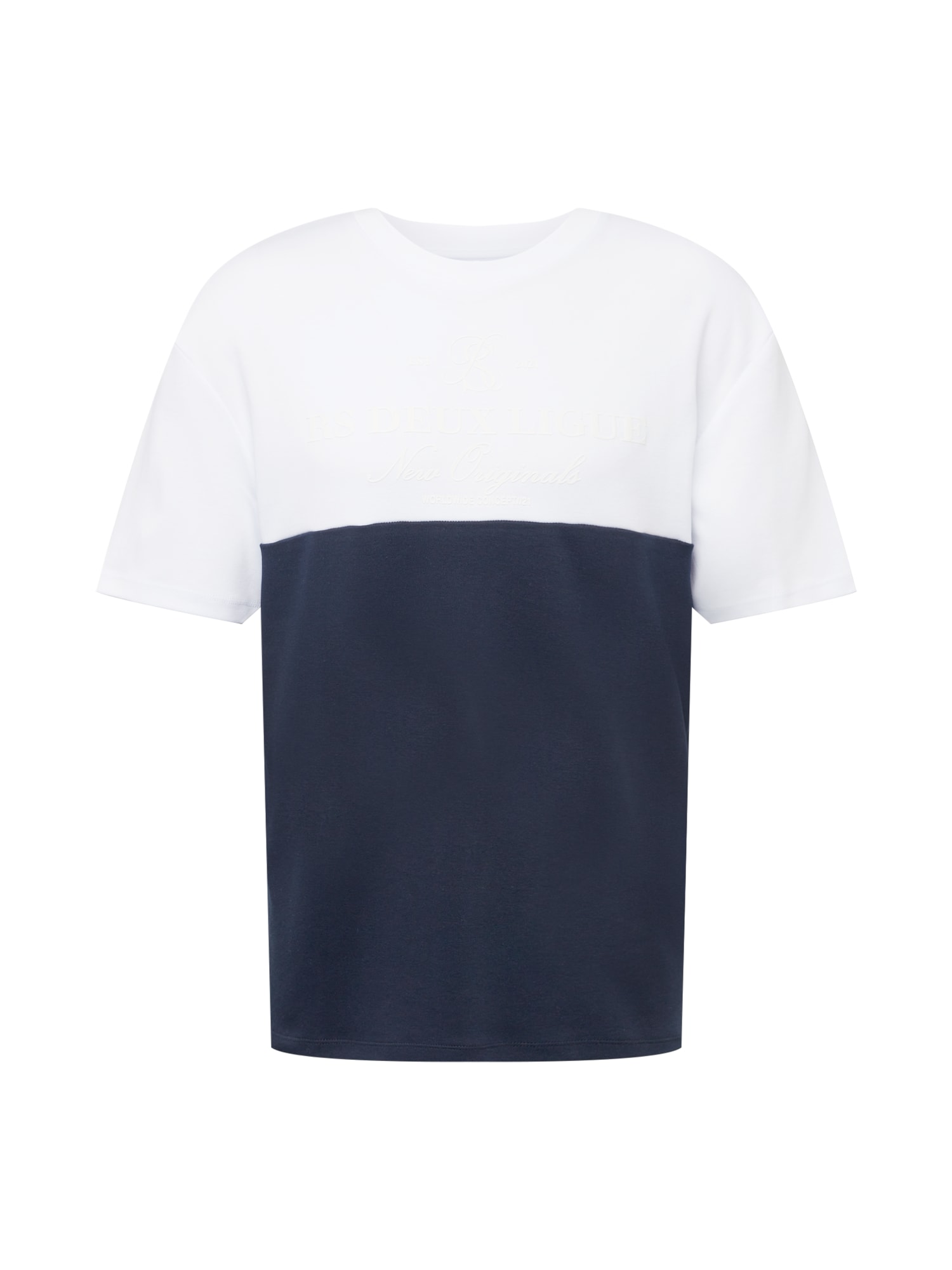 River Island Majica  temno modra / bela