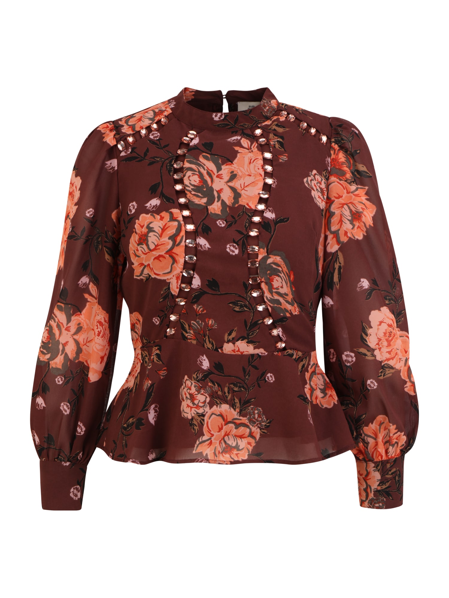 River Island Petite Bluza  siva / losos / roza / rjasto rdeča