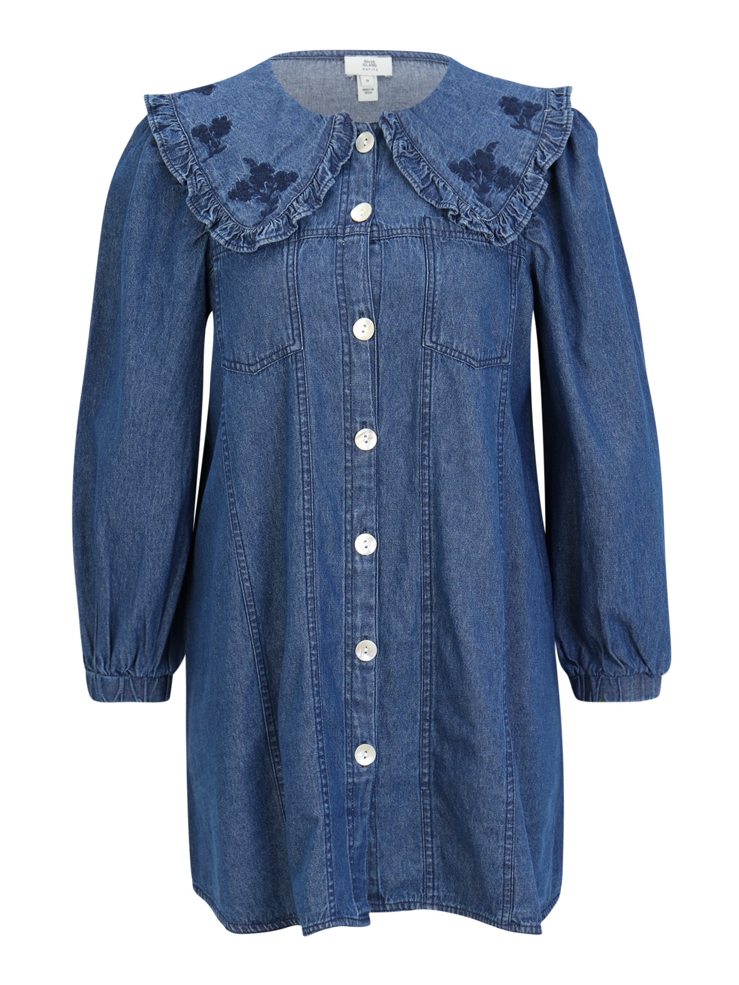 River Island Petite Dolga srajca  mornarska / moder denim