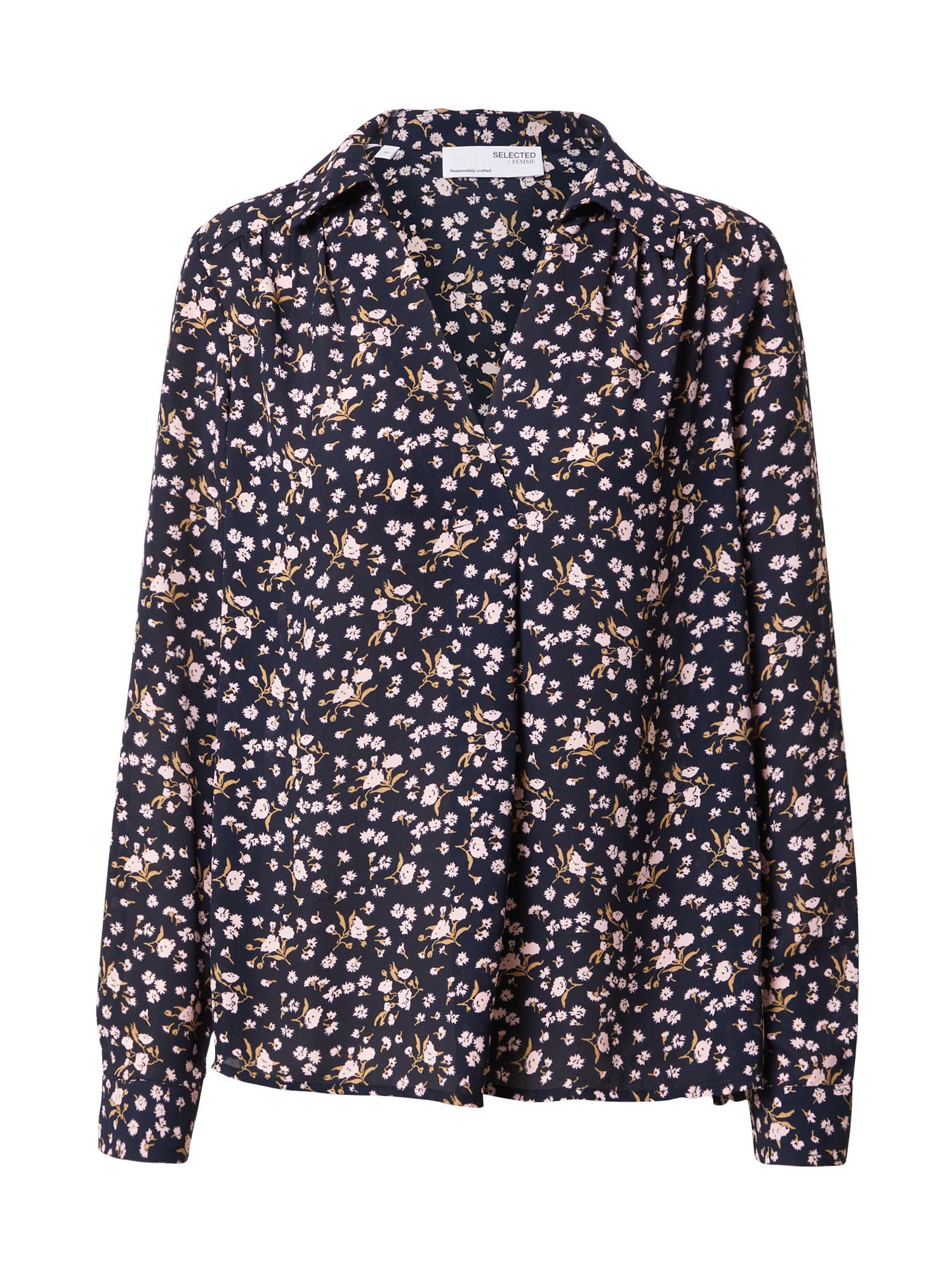 SELECTED FEMME Bluza 'LINA'  mornarska / kaki / puder