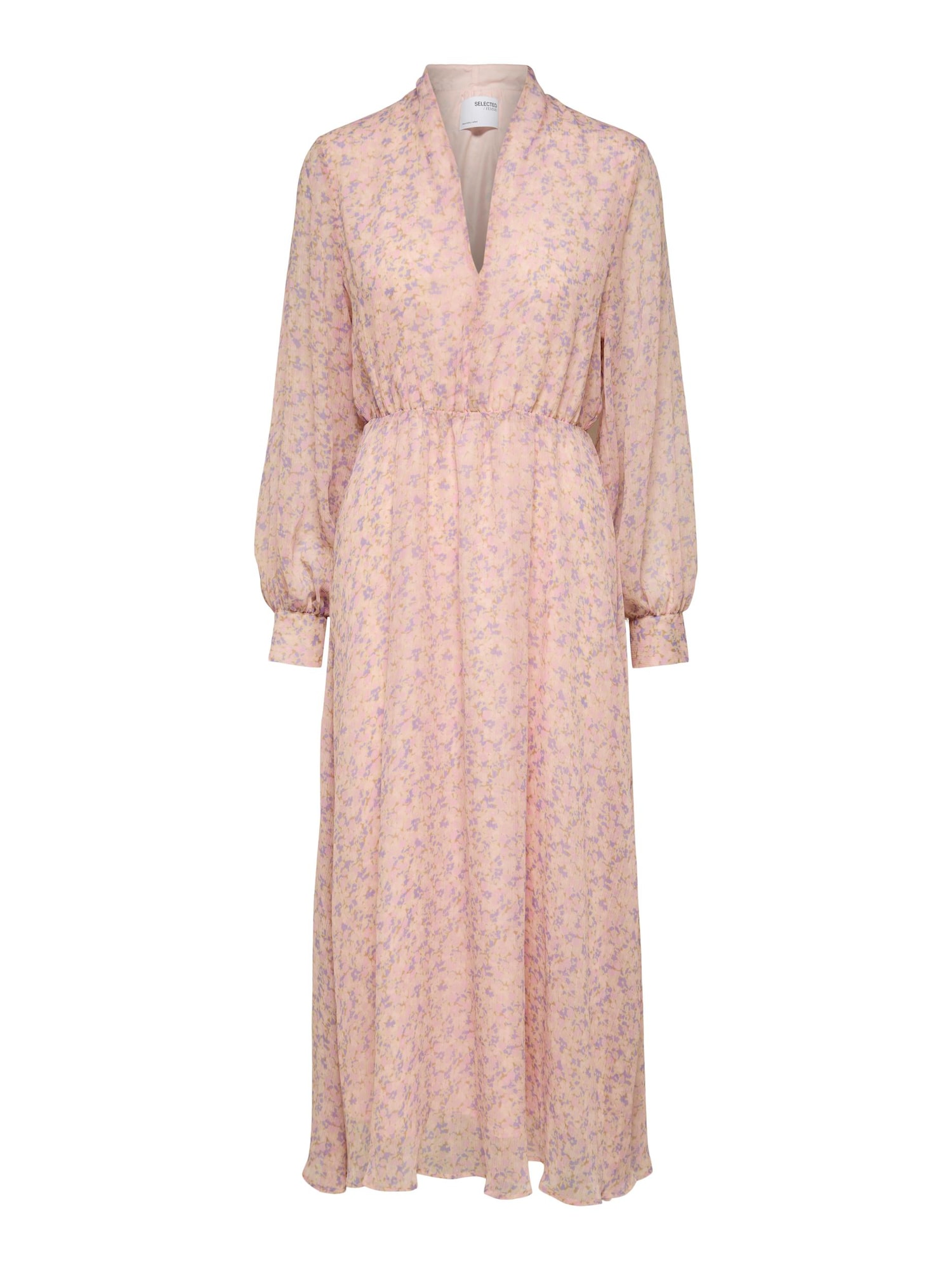 SELECTED FEMME Dolga srajca 'Jeanie Vienna'  oliva / majnica / svetlo lila