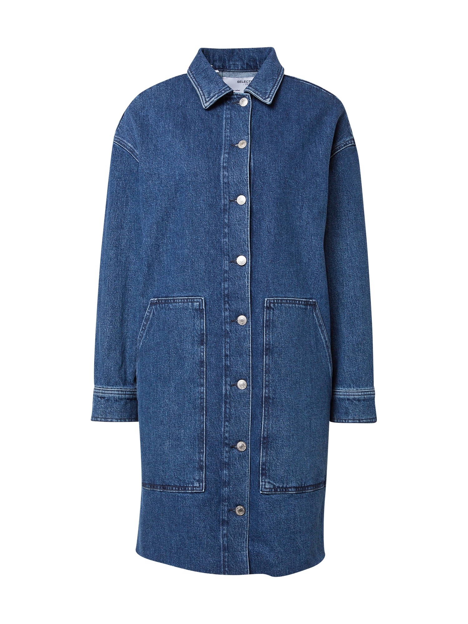 SELECTED FEMME Dolga srajca 'Nana'  moder denim