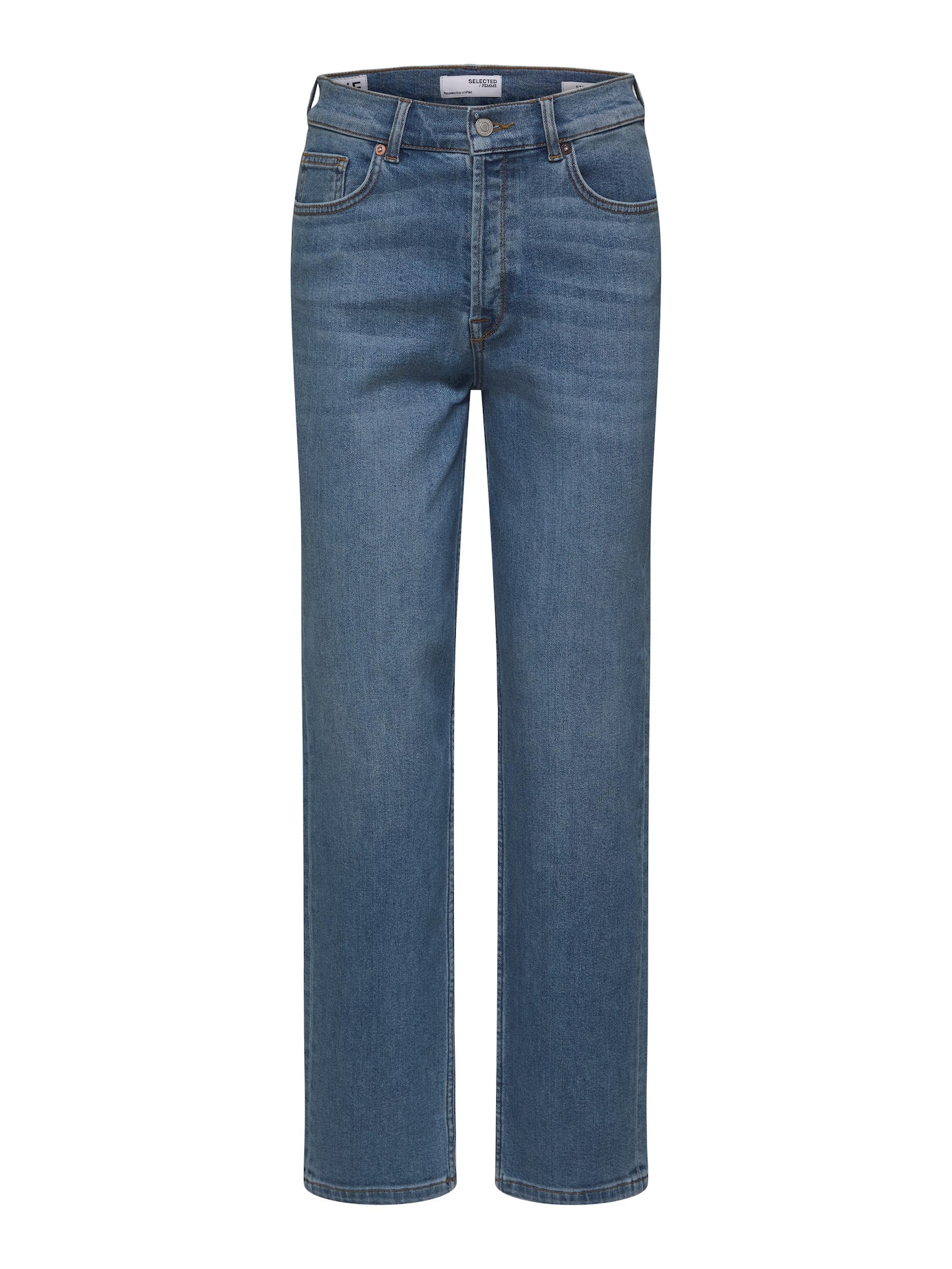 SELECTED FEMME Kavbojke 'Marie'  moder denim / bela
