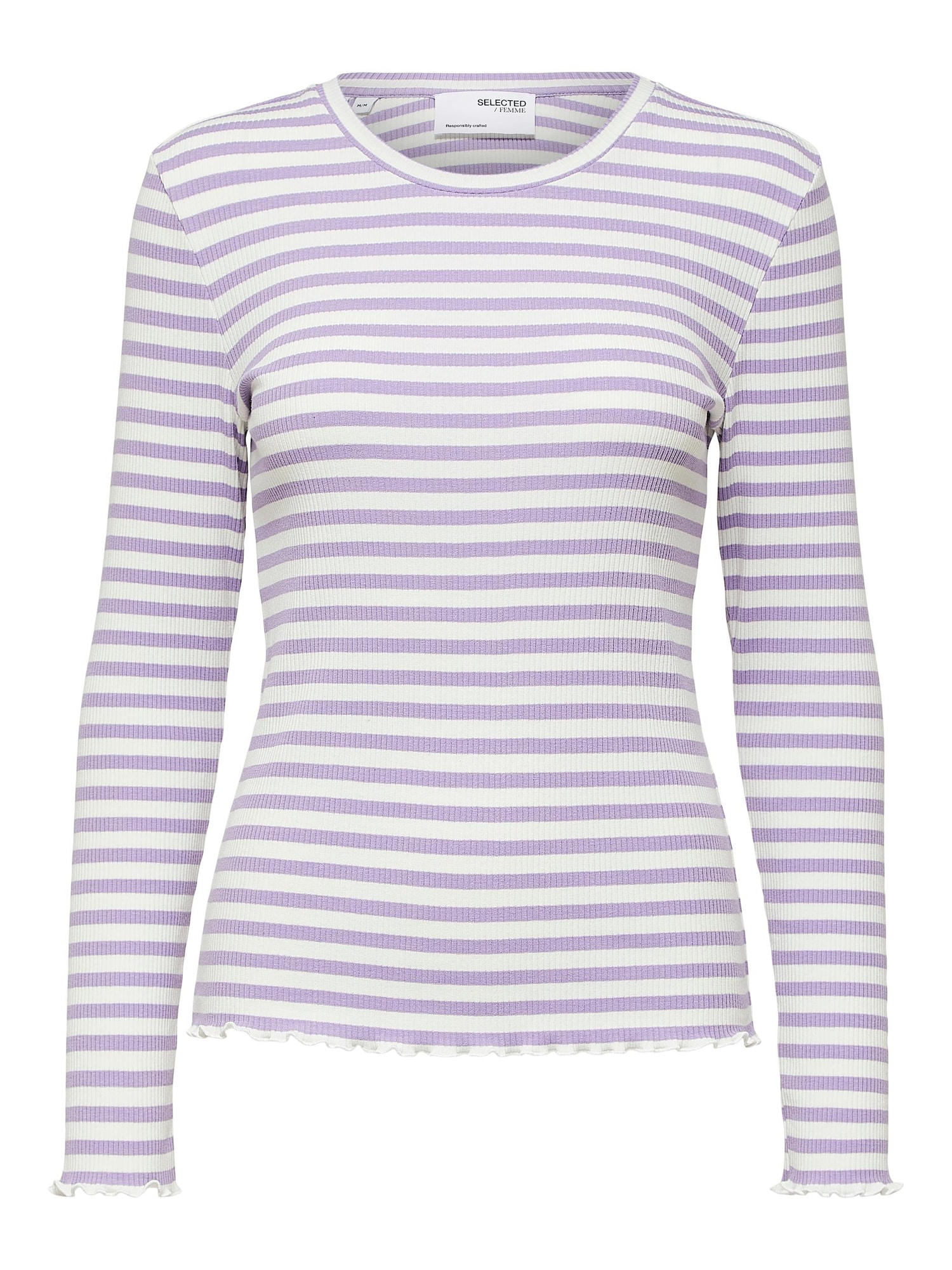 SELECTED FEMME Majica 'Anna'  mauve / bela