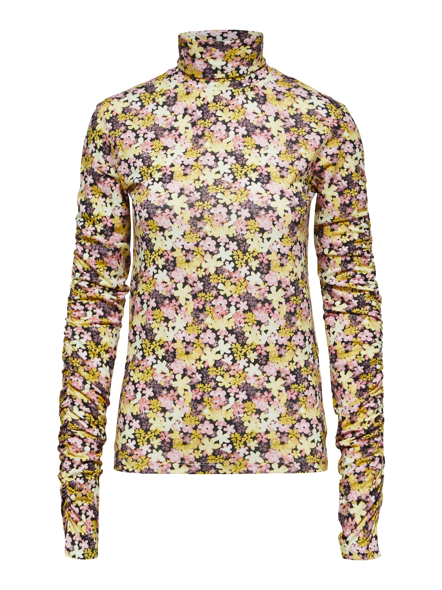 SELECTED FEMME Majica 'Ottilia'  rumena / lila / staro roza / črna