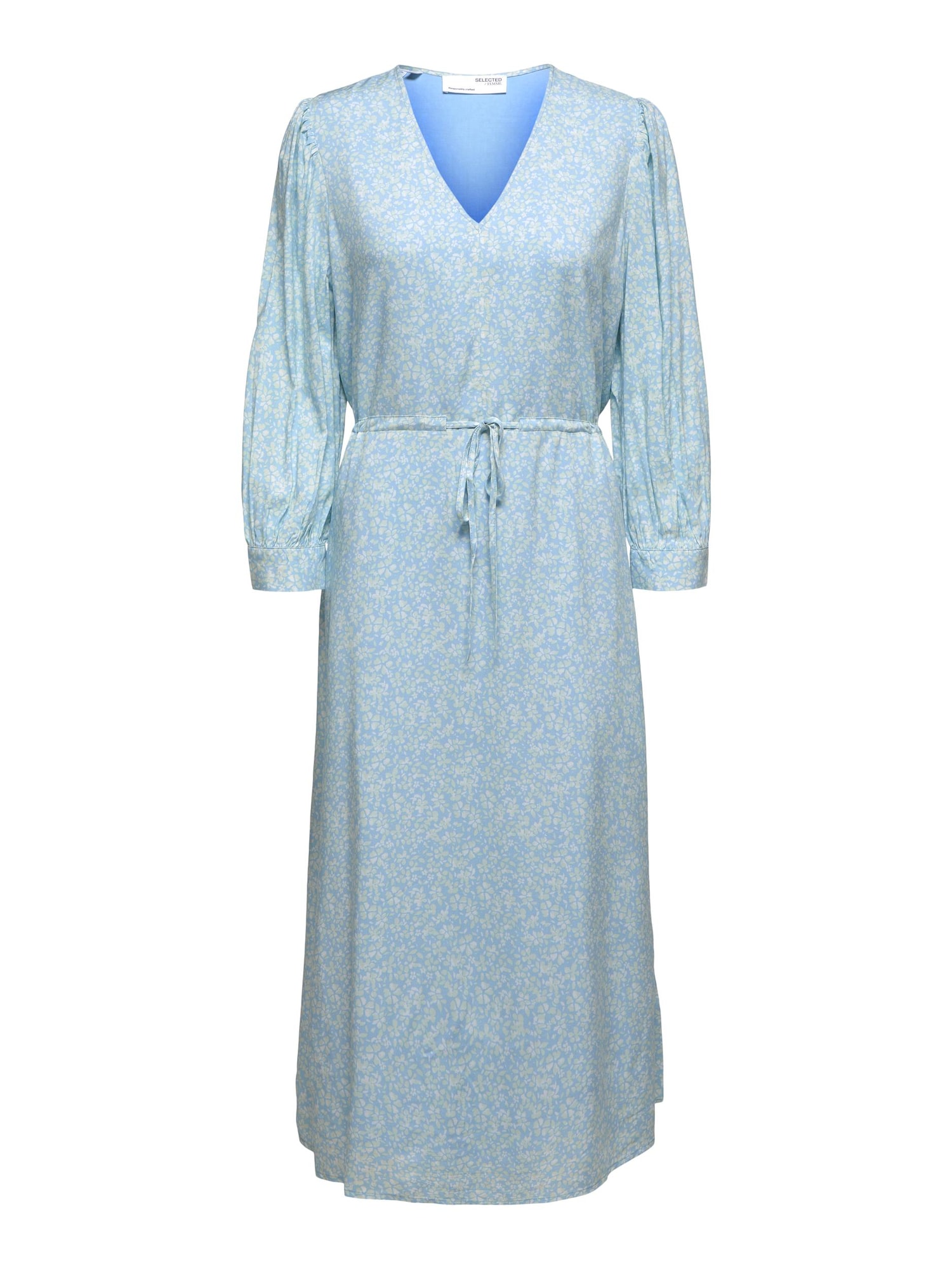SELECTED FEMME Obleka 'Brenda'  svetlo modra / pastelno zelena / bela