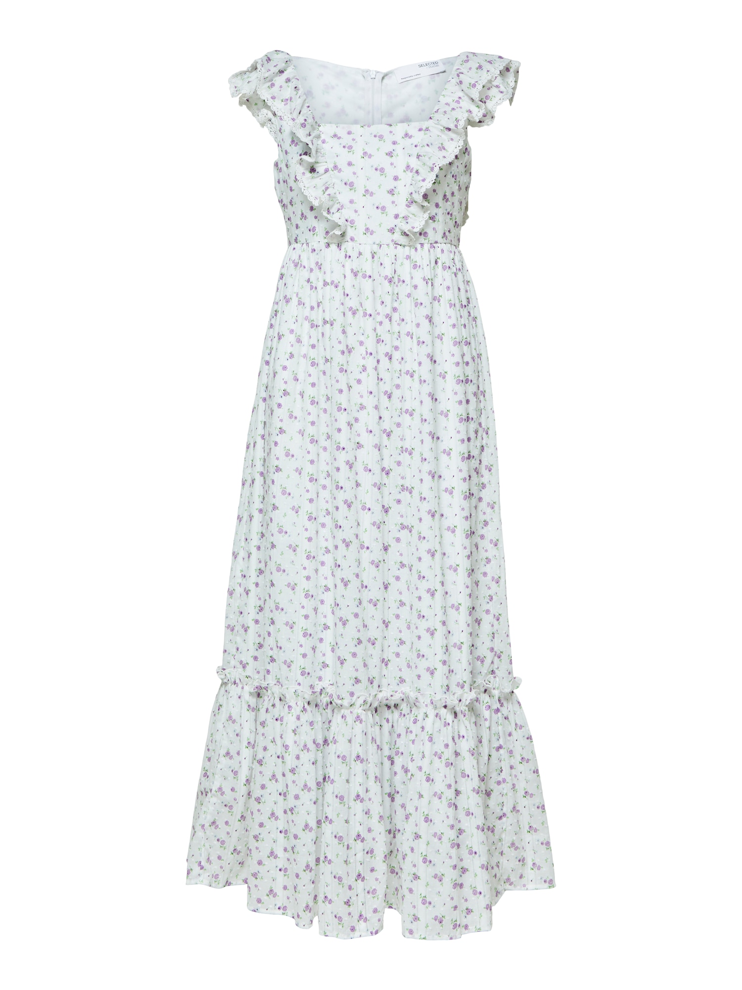 SELECTED FEMME Obleka 'Susy'  svetlo zelena / lila / bela