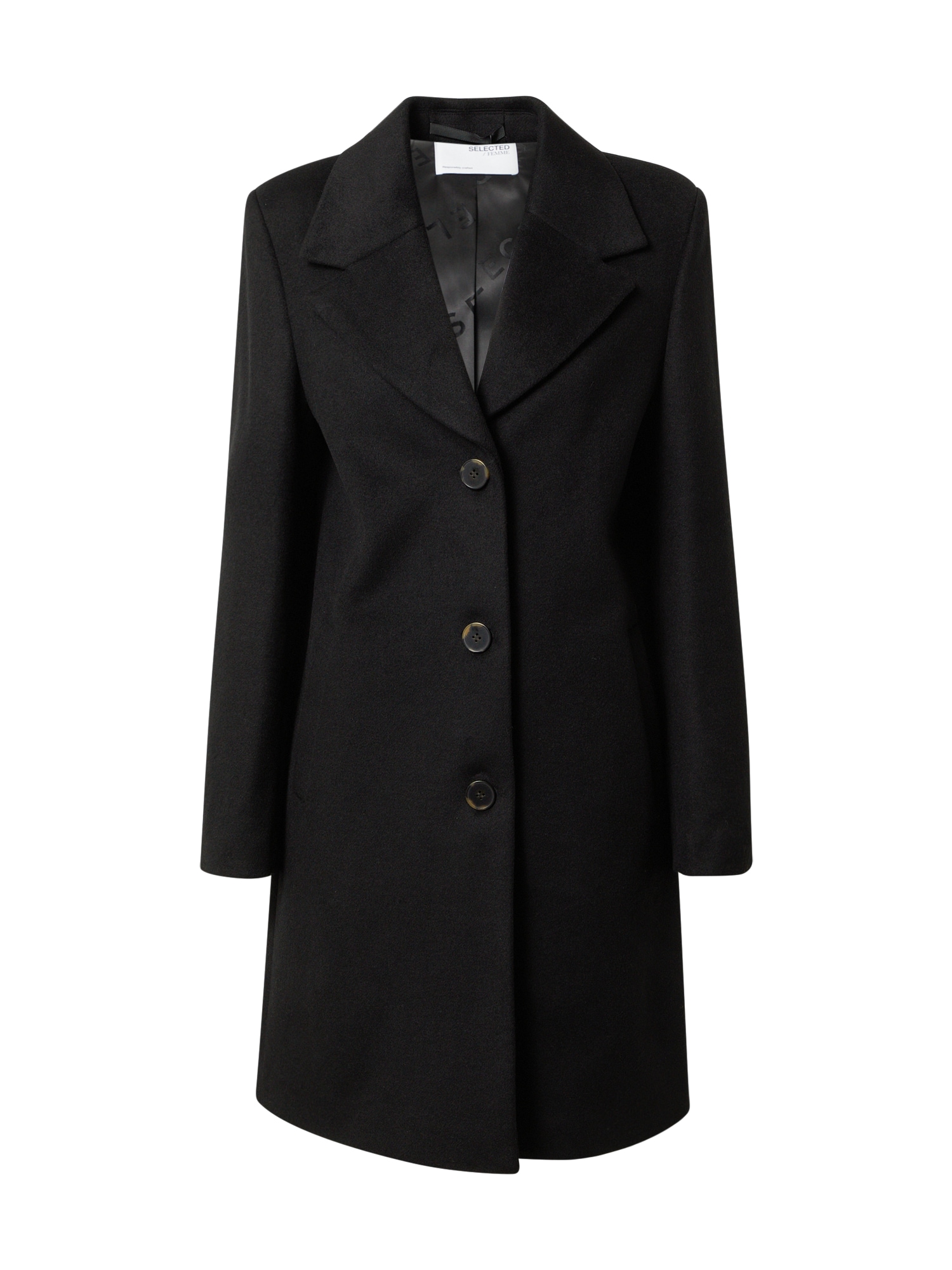 SELECTED FEMME Prehoden plašč  črna