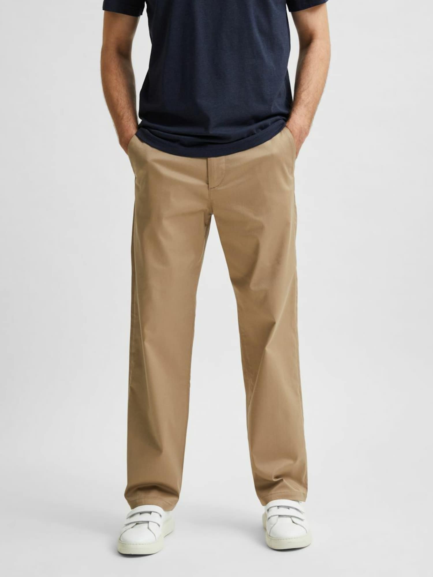 SELECTED HOMME Chino hlače 'Salford'  temno bež