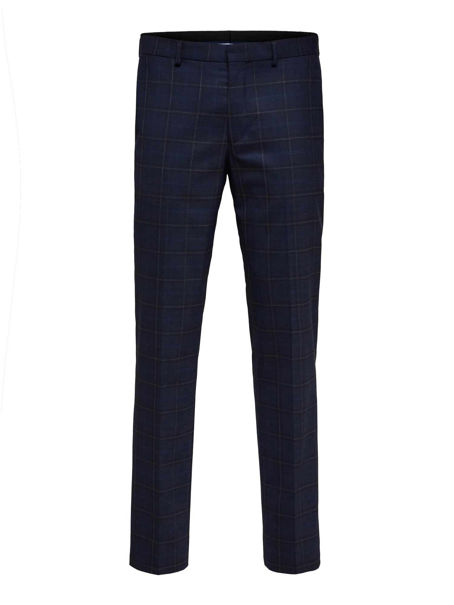 SELECTED HOMME Hlače na rob  temno modra / bela