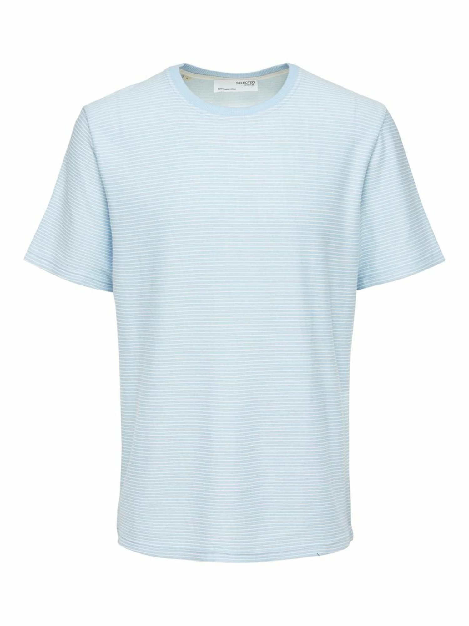 SELECTED HOMME Majica 'Tristan'  svetlo modra / bela