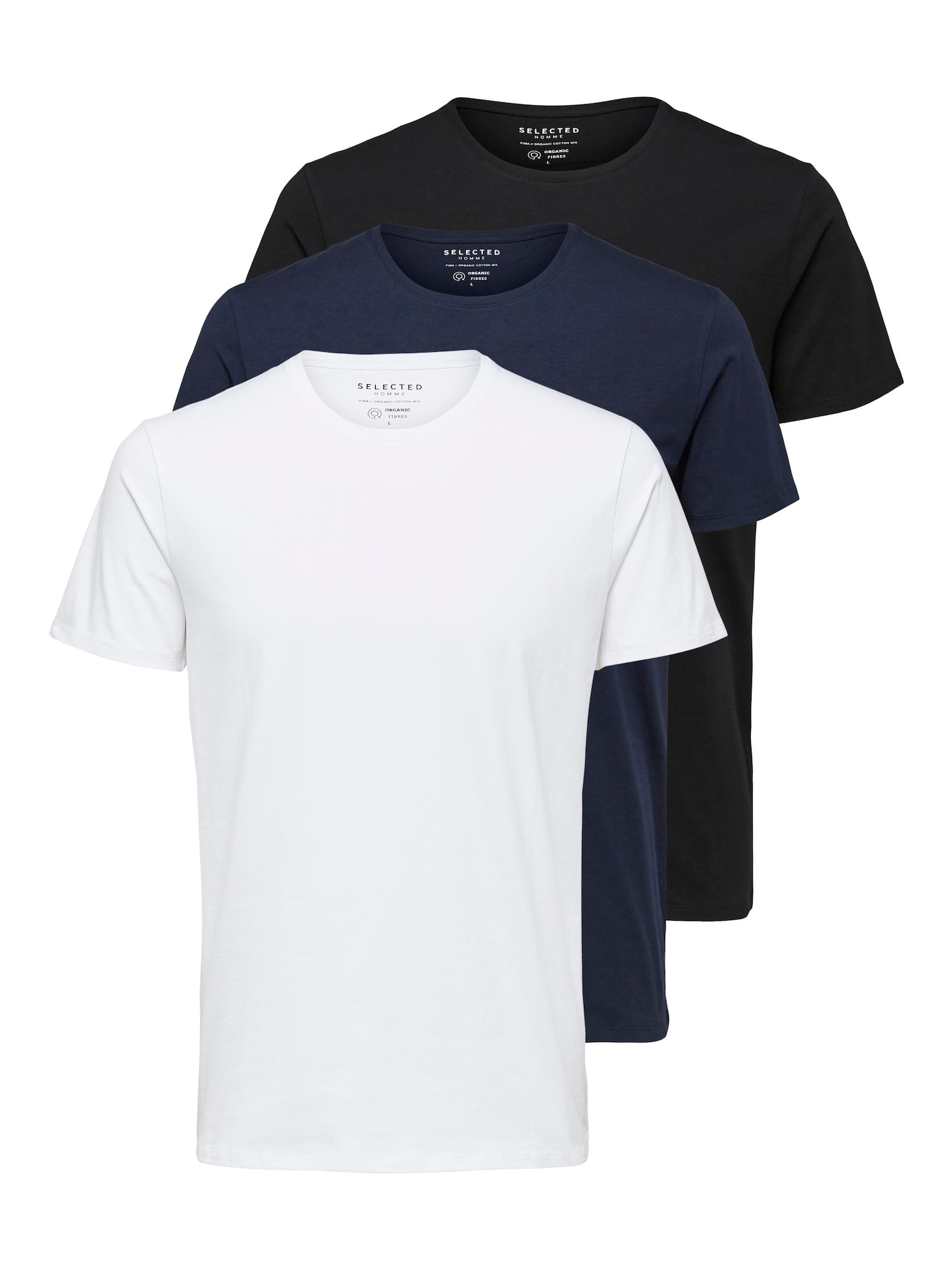 SELECTED HOMME Majica  temno modra / črna / bela