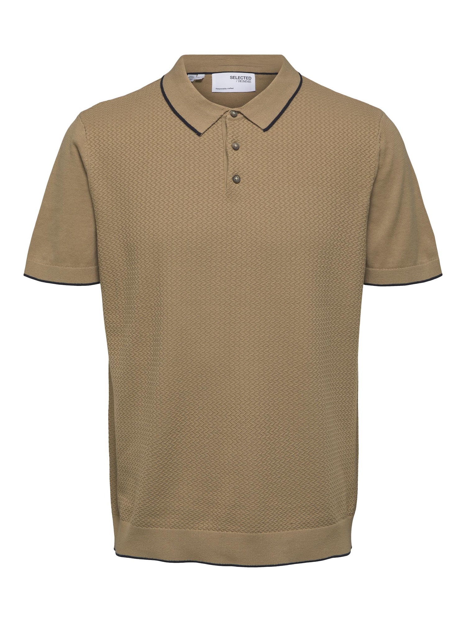 SELECTED HOMME Pulover  rjava / črna