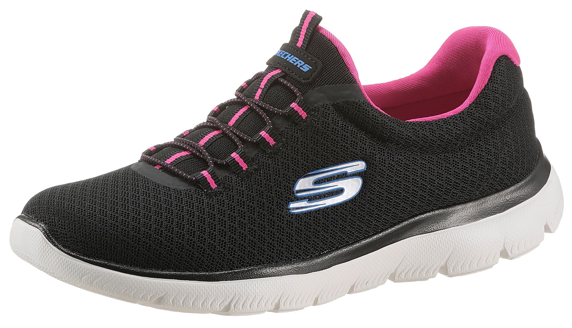 SKECHERS Natikač 'Summits'  modra / roza / črna