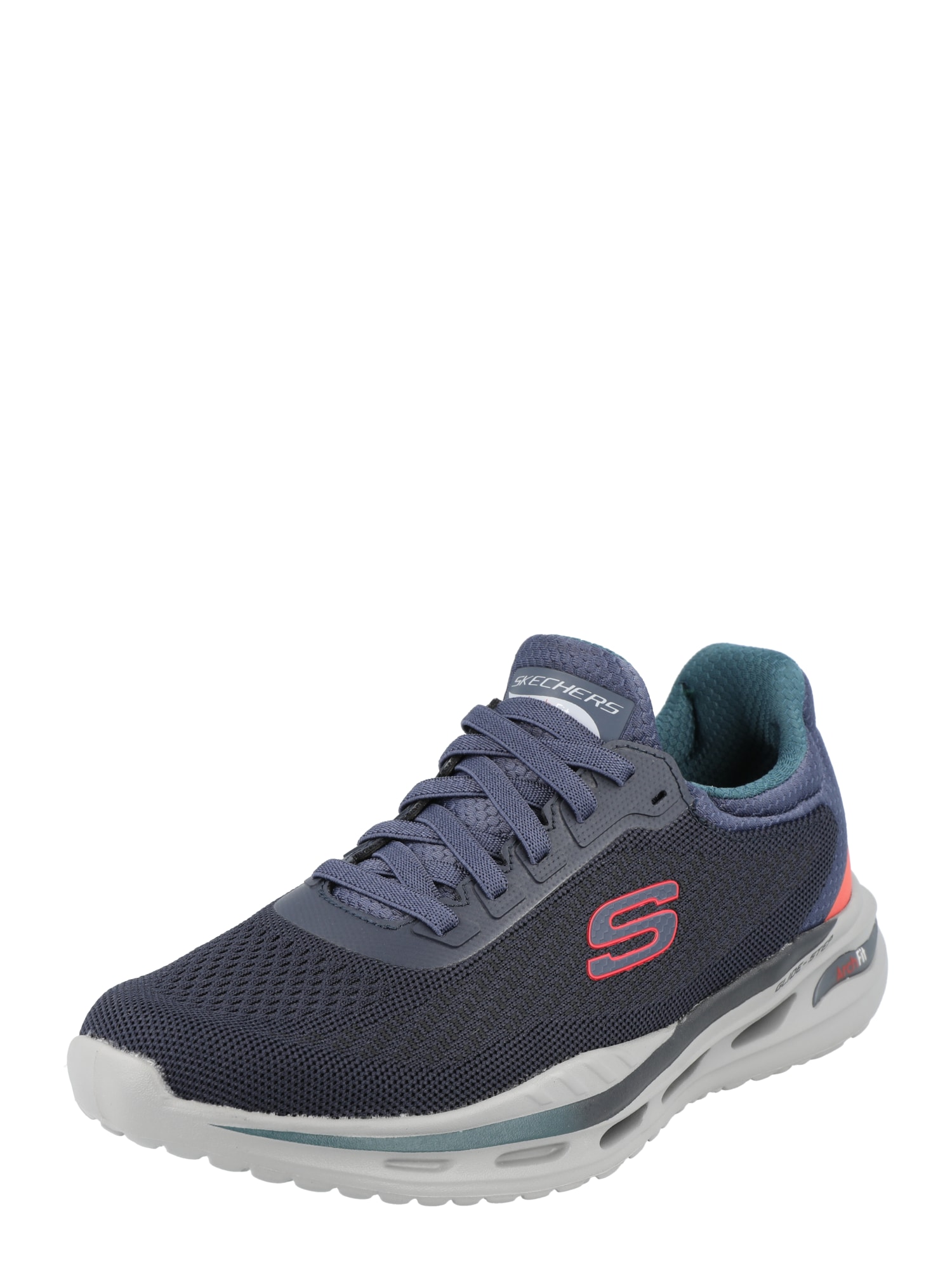 SKECHERS Nizke superge 'Arch Fit Orcen'  siva / rdeča / črna / bela