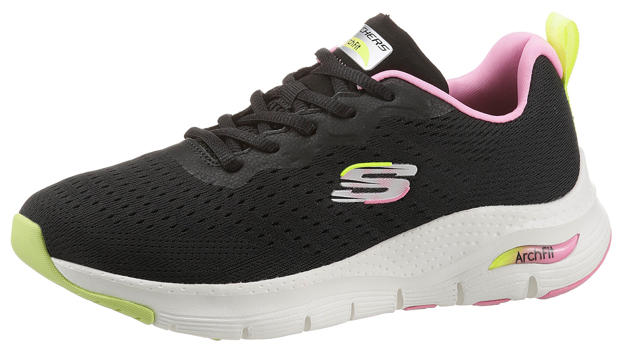 SKECHERS Nizke superge  modra / zelena / roza / črna