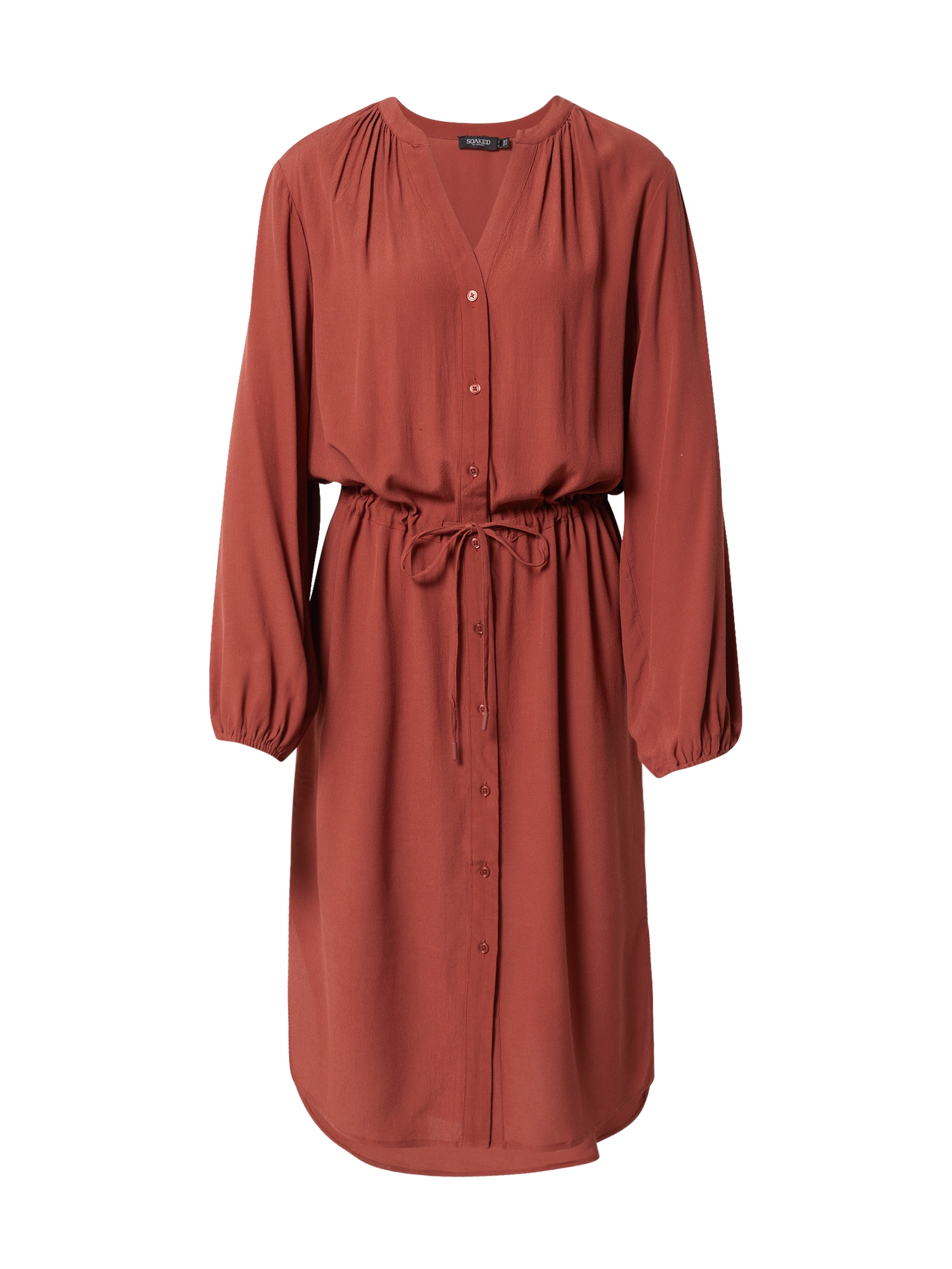 SOAKED IN LUXURY Dolga srajca 'Helia'  rjasto rjava