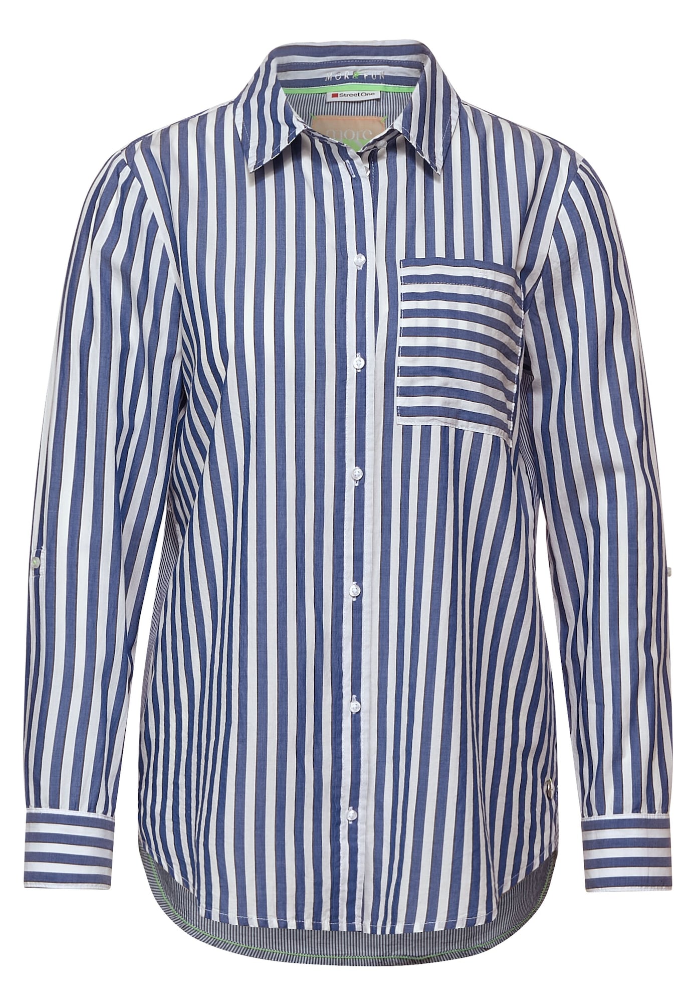STREET ONE Bluza  modra / bela