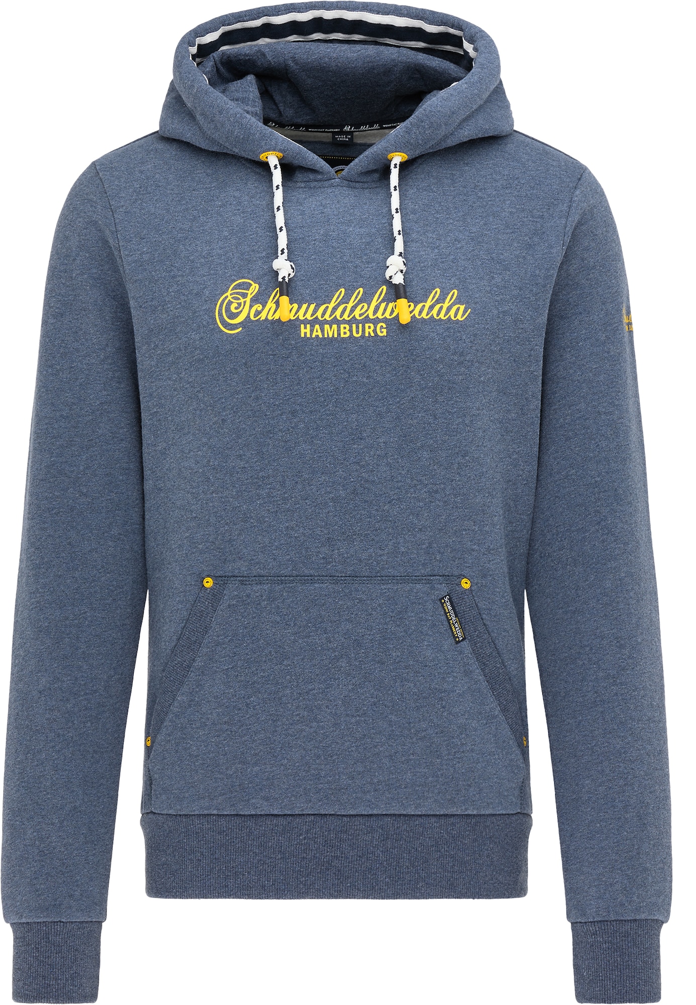 Schmuddelwedda Majica 'Hamburg'  progasto modra / rumena