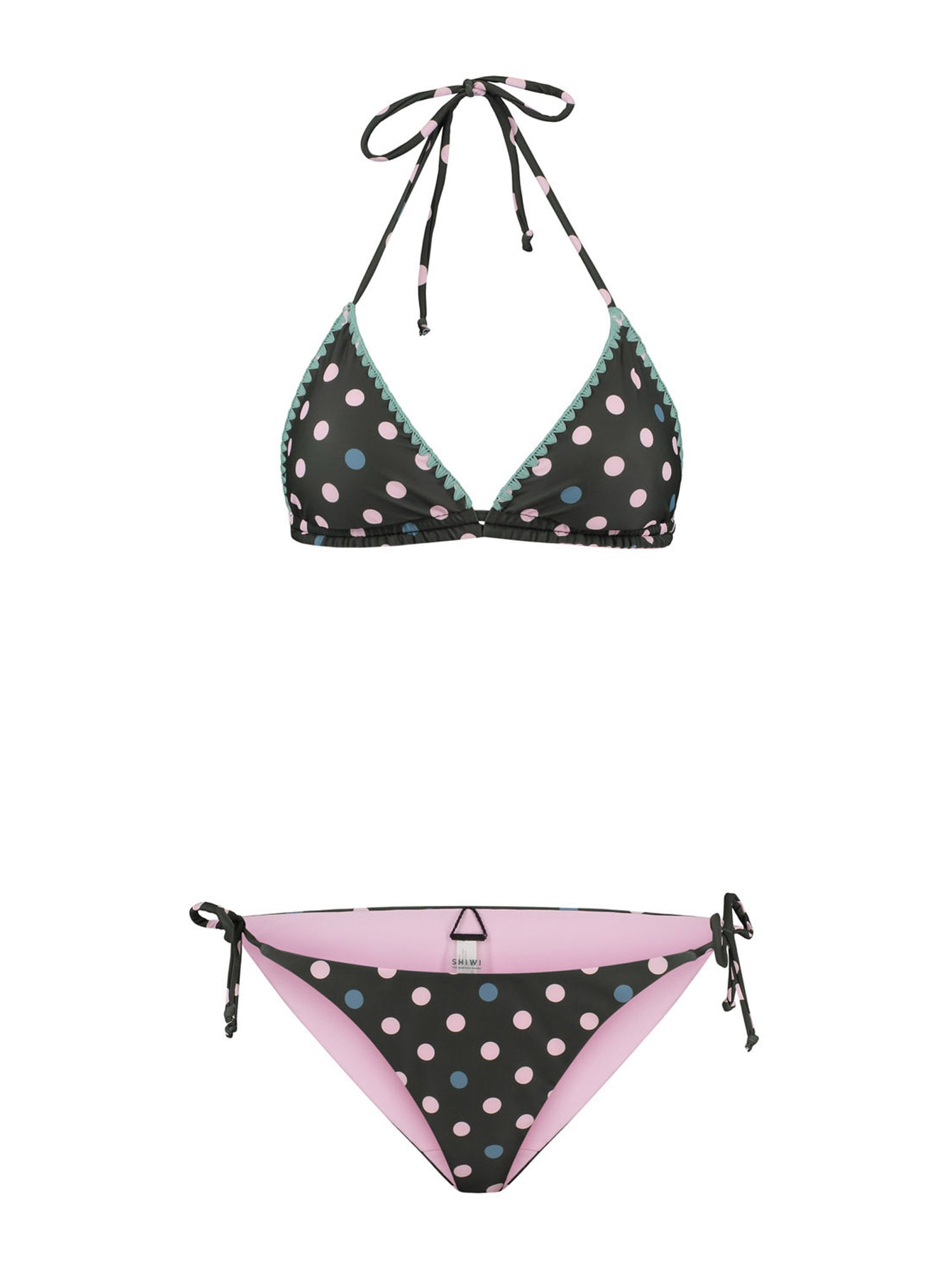 Shiwi Bikini  svetlo modra / meta / temno zelena / bela