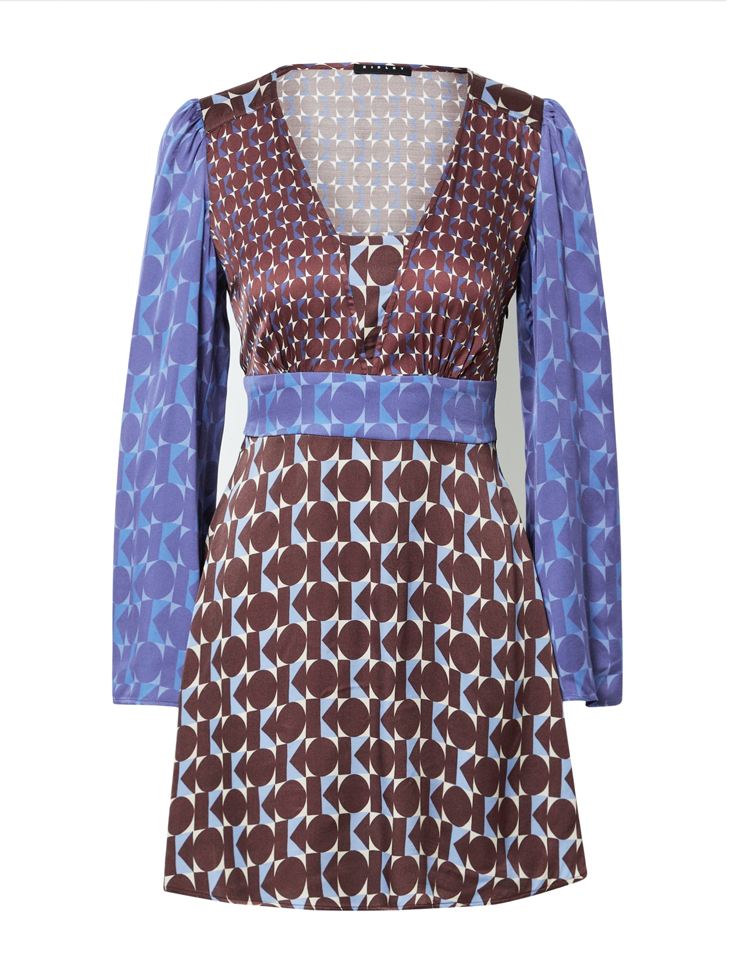 Sisley Obleka  modra / svetlo modra / rjava / bela