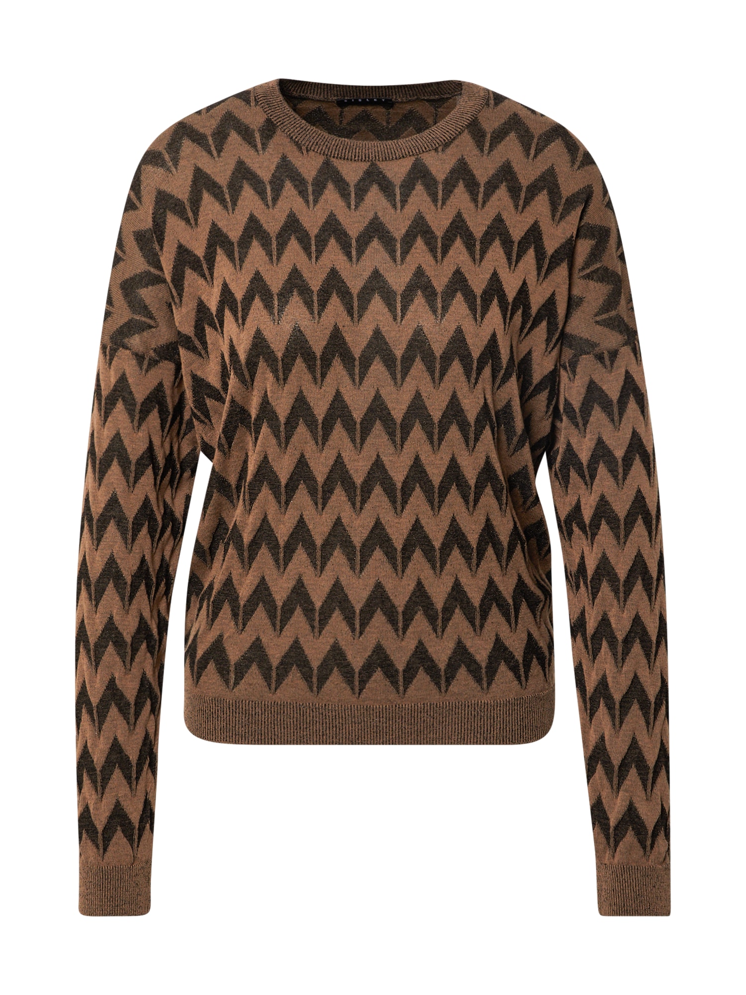 Sisley Pulover  kamela / temno rjava