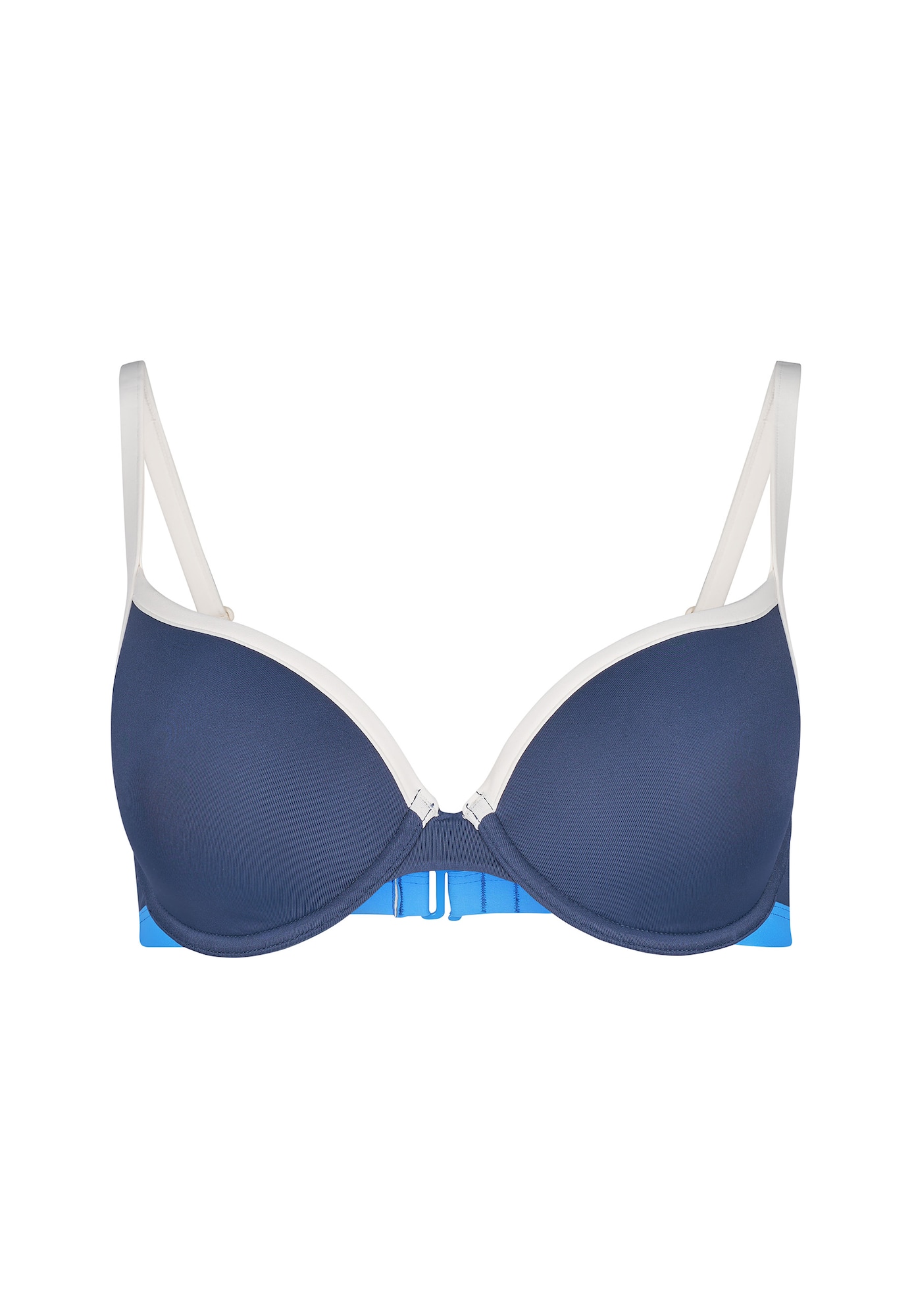 Skiny Bikini zgornji del  svetlo modra / temno modra / bela