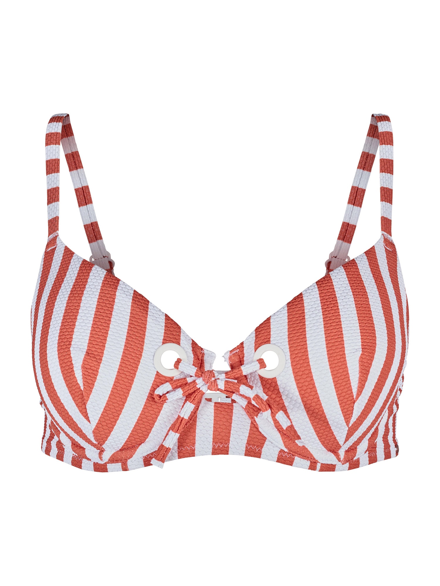 Skiny Bikini zgornji del  temno oranžna / bela