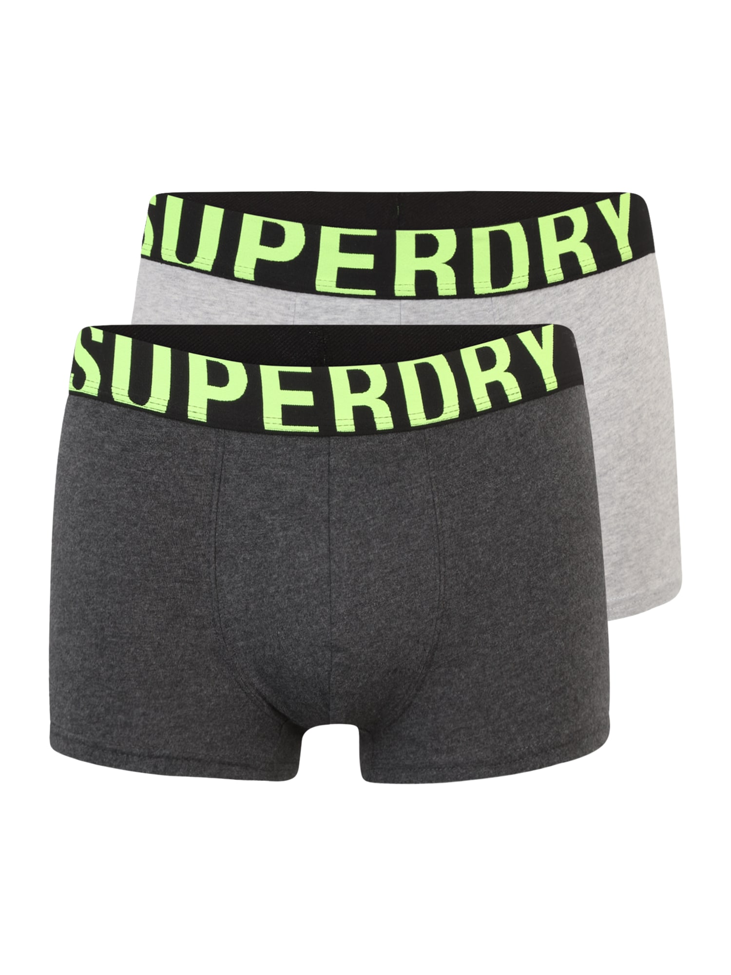 Superdry Boksarice  neonsko rumena / siva / temno siva / črna