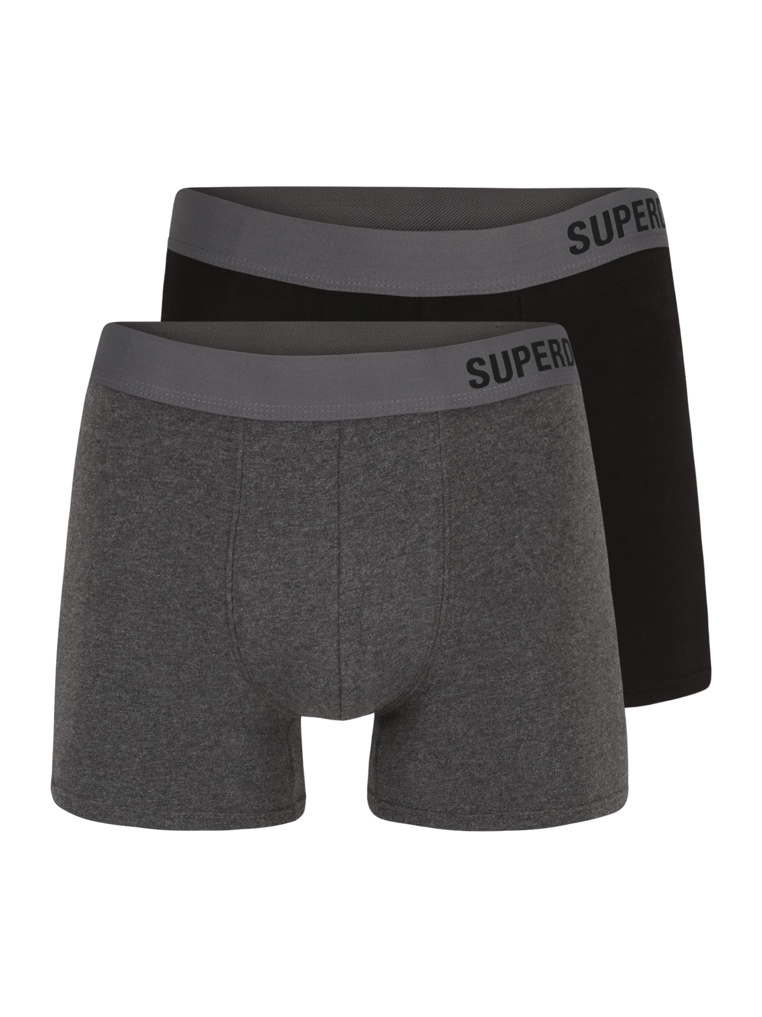 Superdry Boksarice  pegasto siva / črna