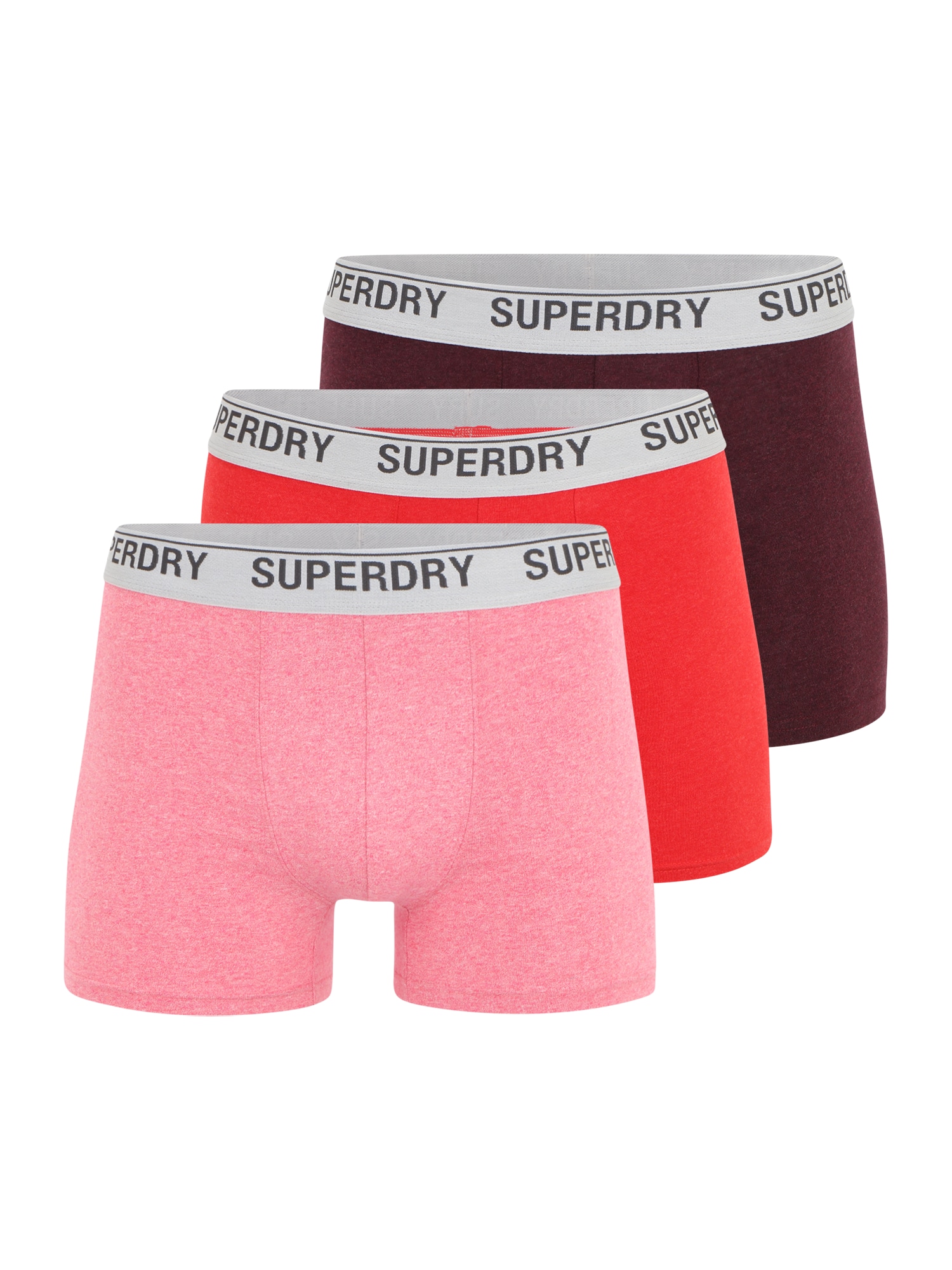 Superdry Boksarice  roza / rdeča / burgund