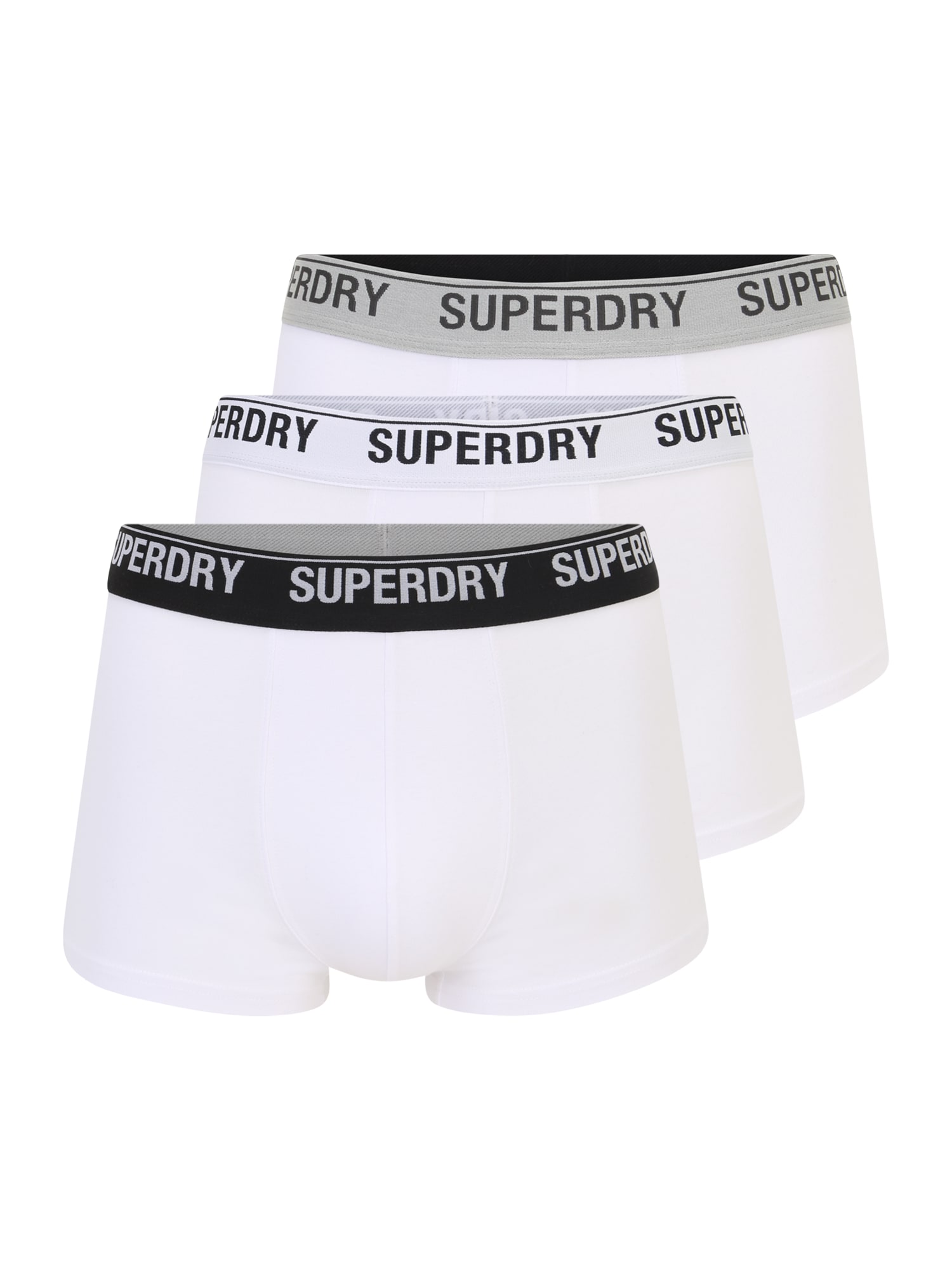 Superdry Boksarice  siva / črna / bela