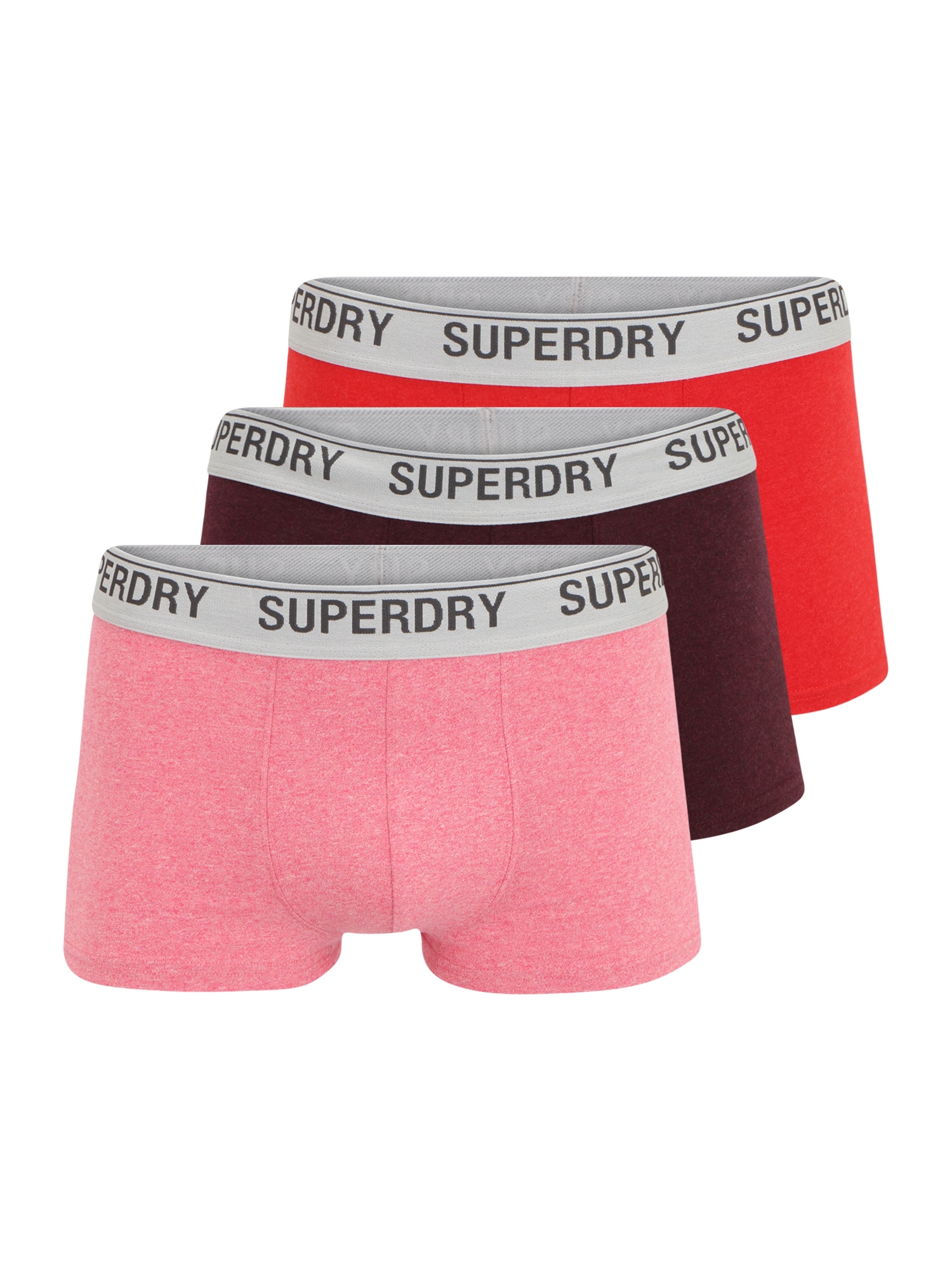 Superdry Boksarice  siva / roza / rdeča / burgund / črna