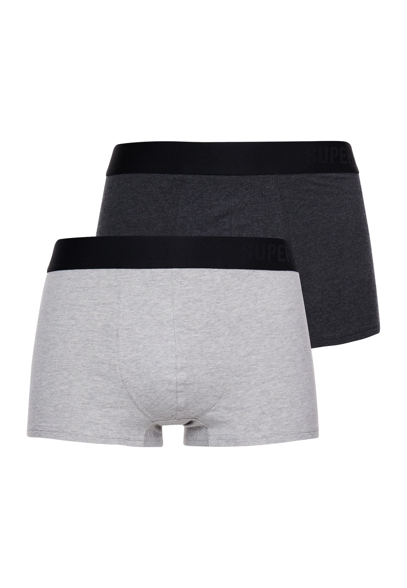 Superdry Boksarice  svetlo siva / temno siva / črna