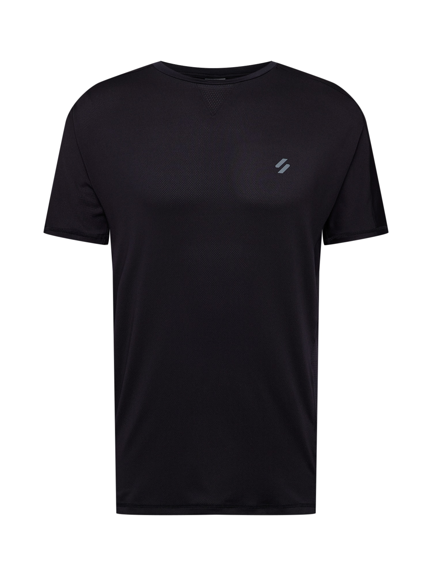 Superdry Funkcionalna majica  siva / črna