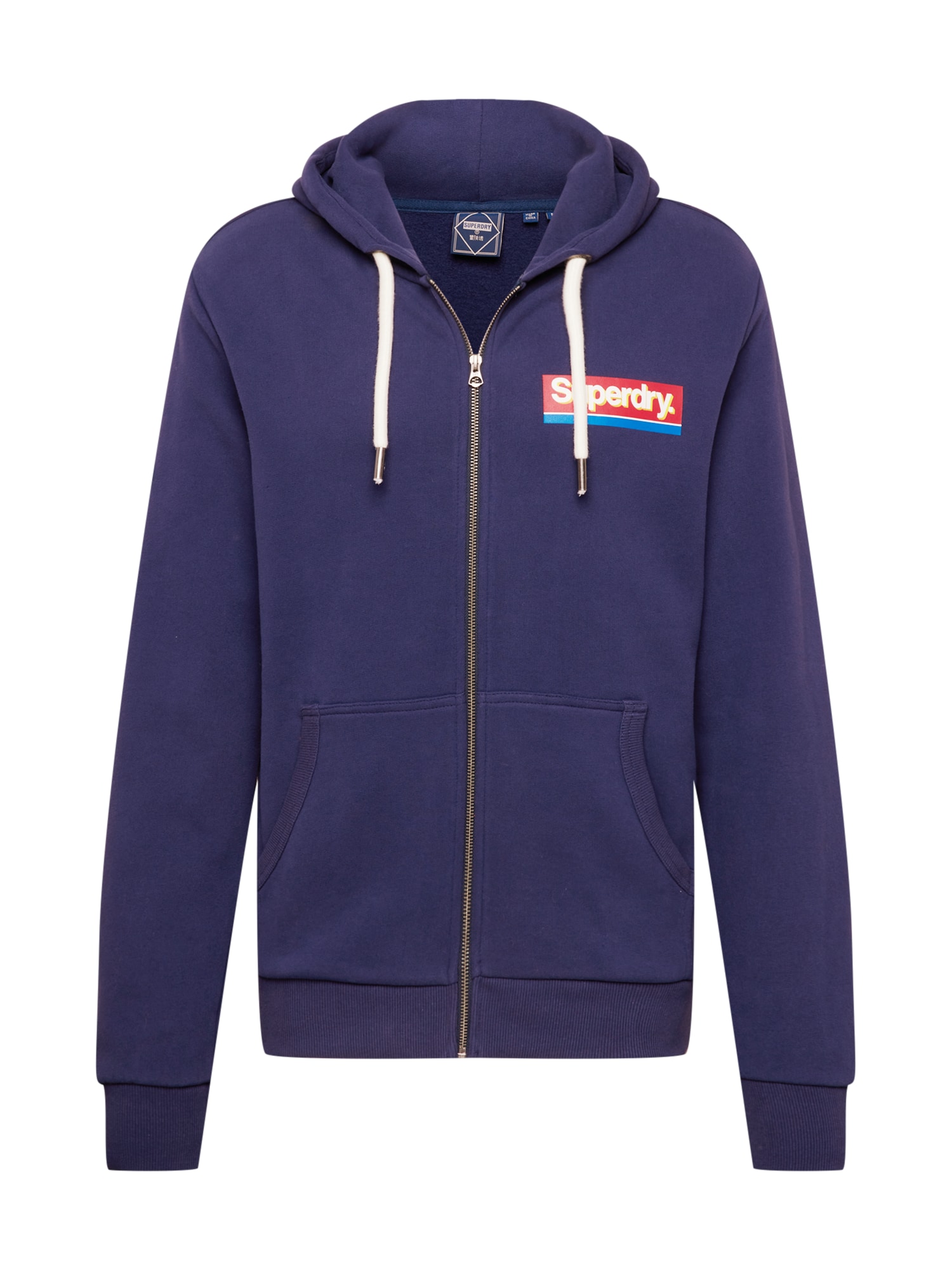 Superdry Jopa na zadrgo  marine / kobalt modra / rdeča / bela