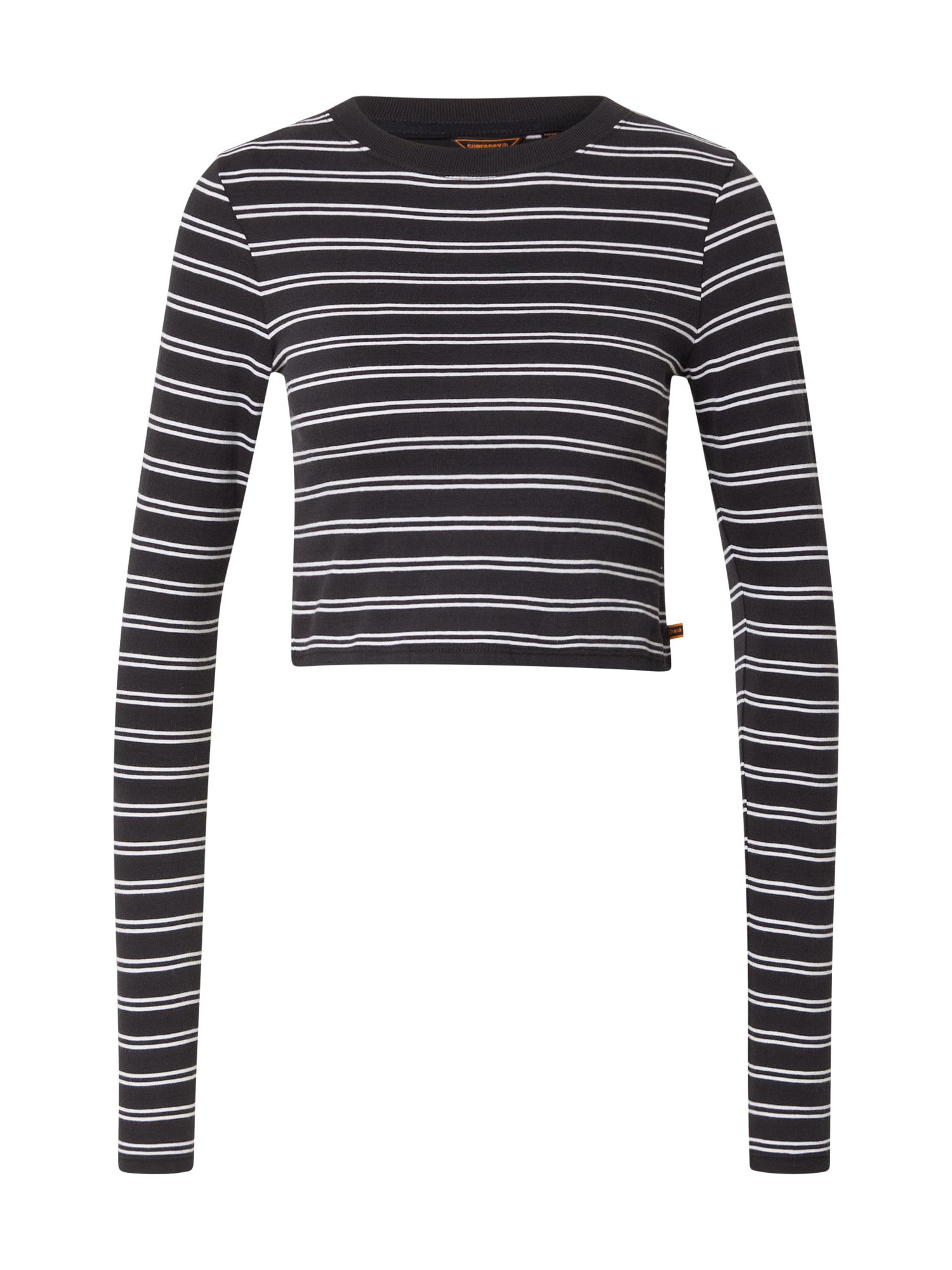 Superdry Majica  črna / bela