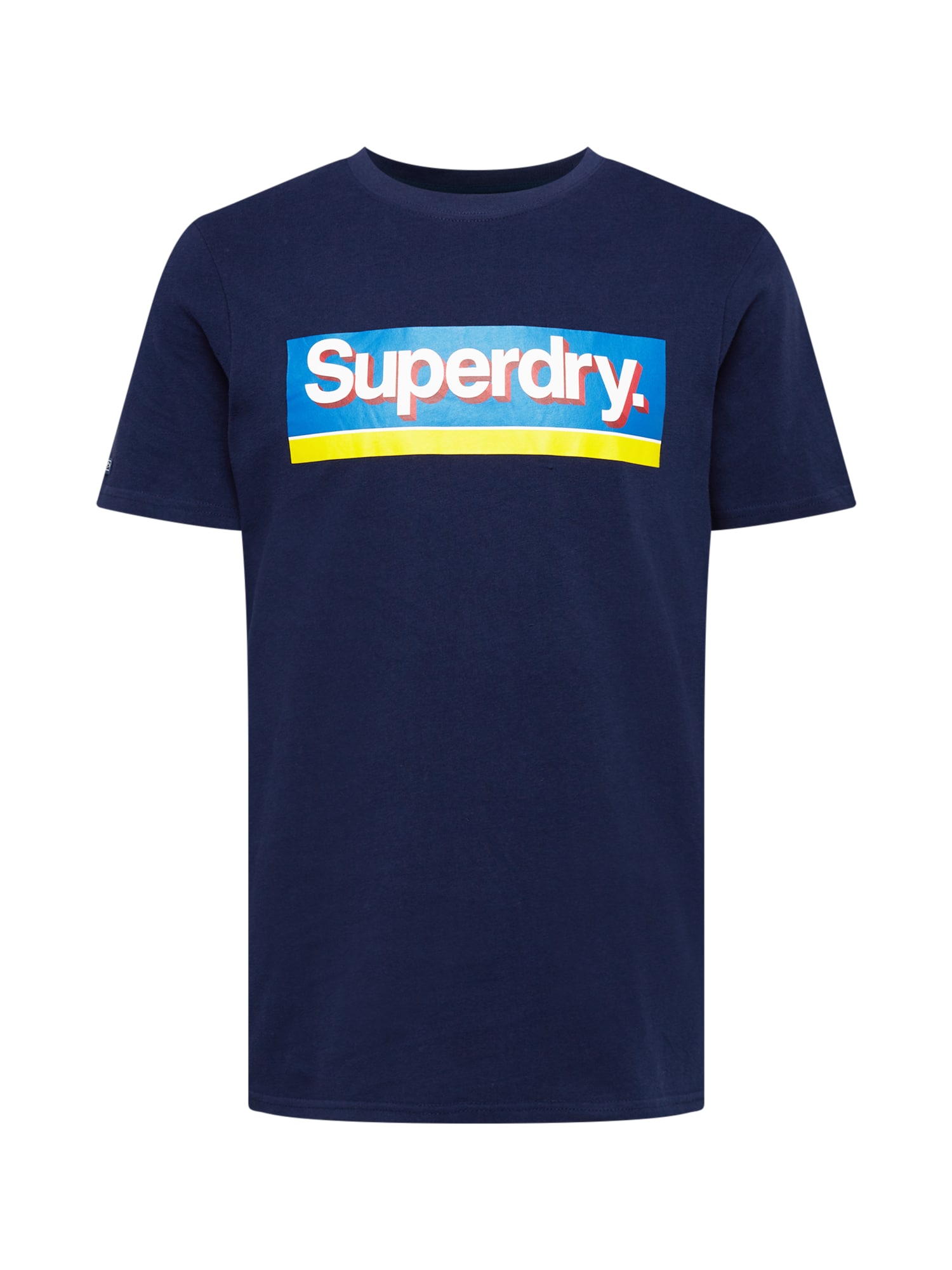 Superdry Majica  modra / rumena / jastog / bela