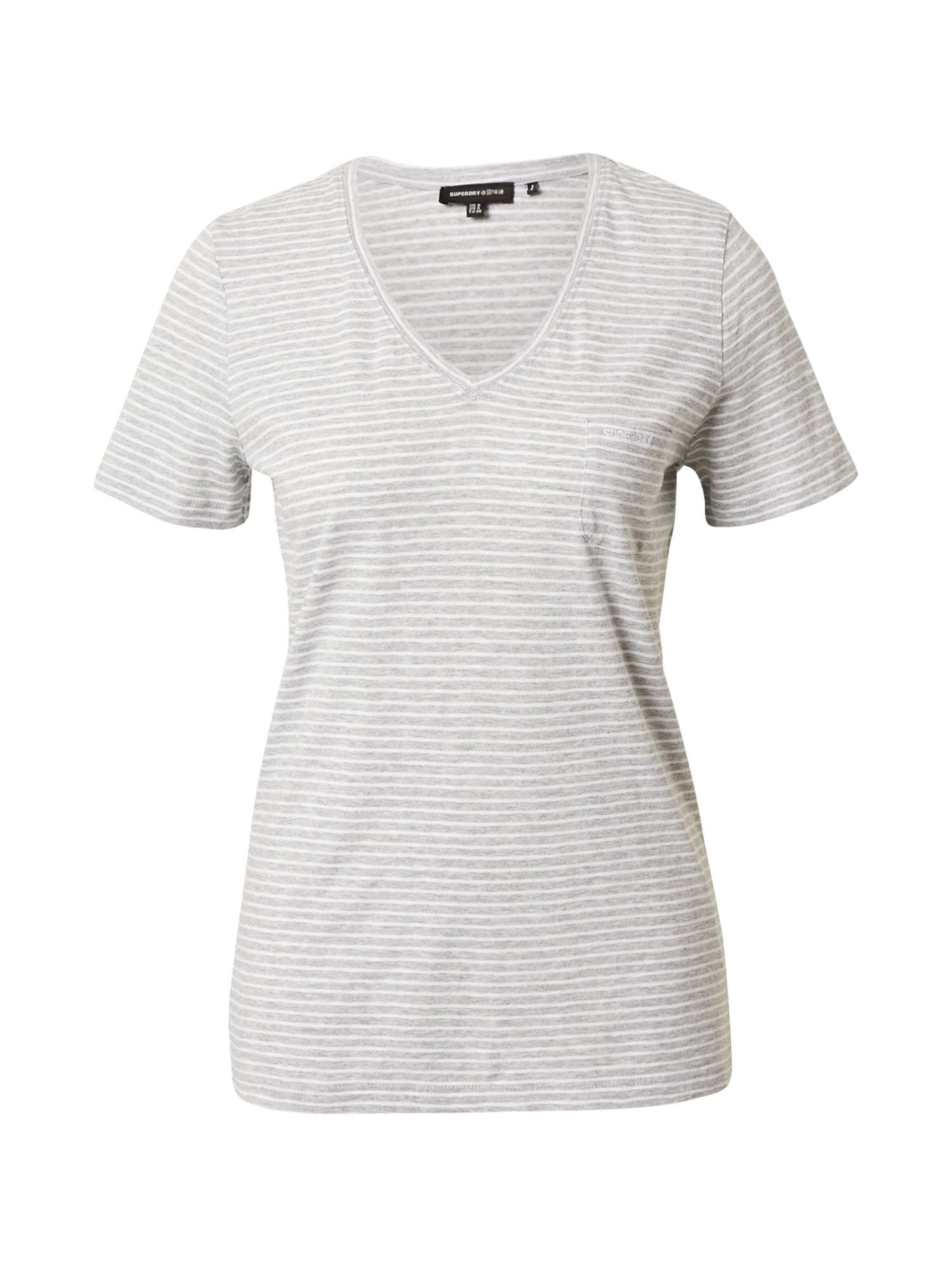 Superdry Majica  pegasto siva / bela