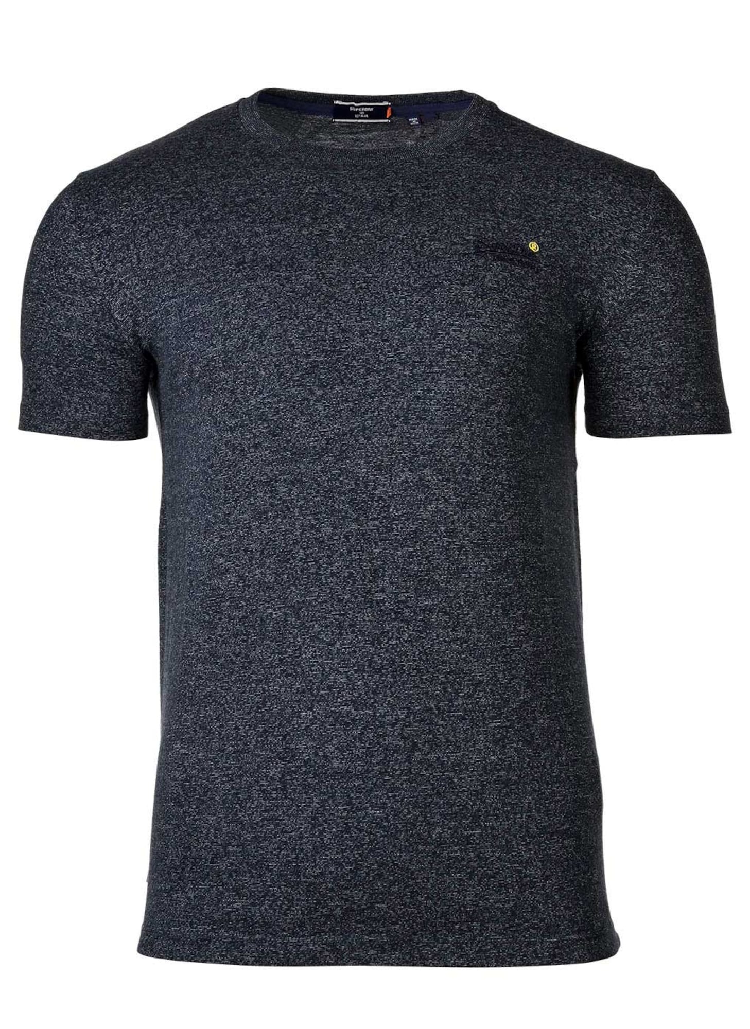 Superdry Majica  progasto modra / čokolada / rumena
