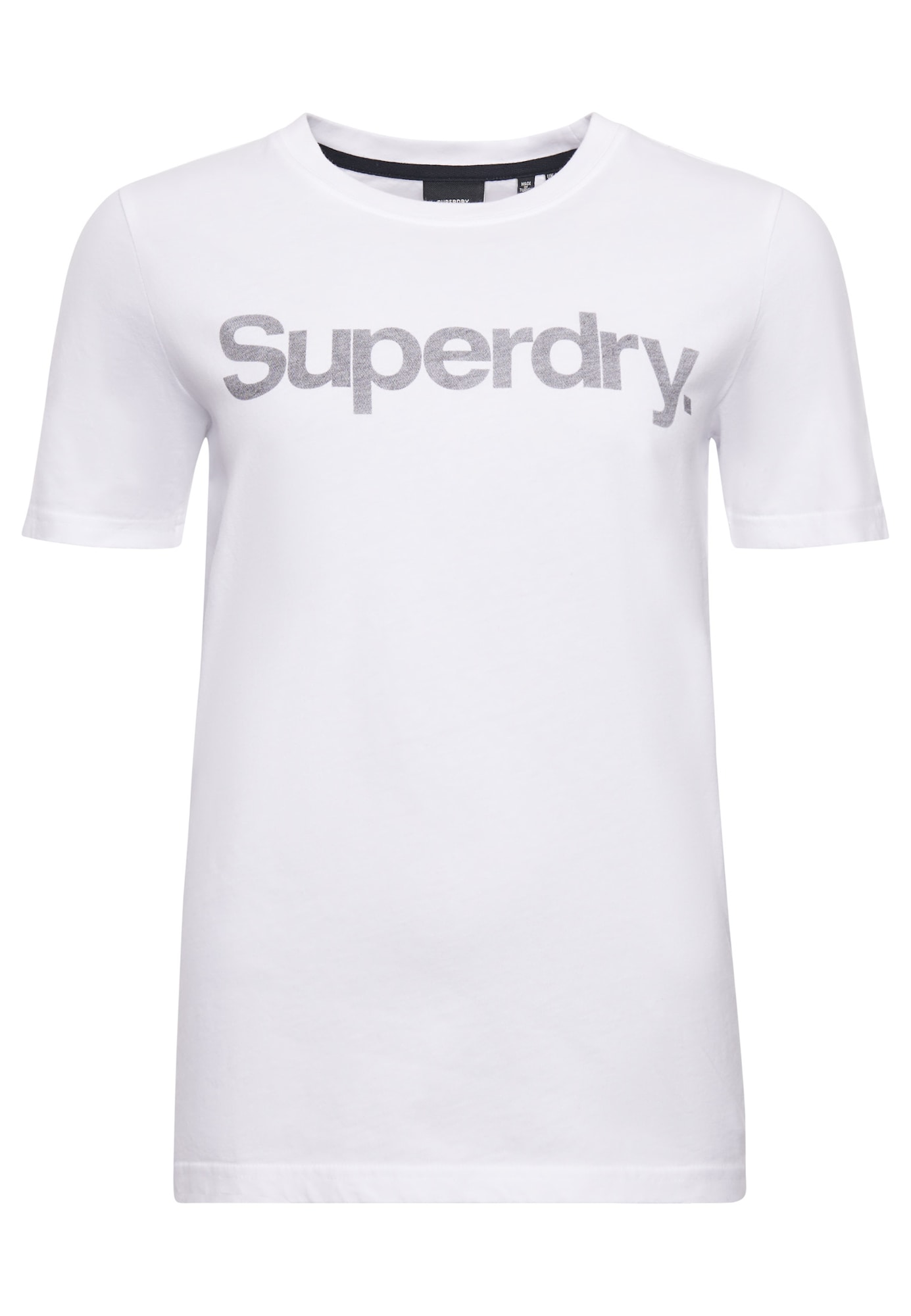 Superdry Majica  siva / bela
