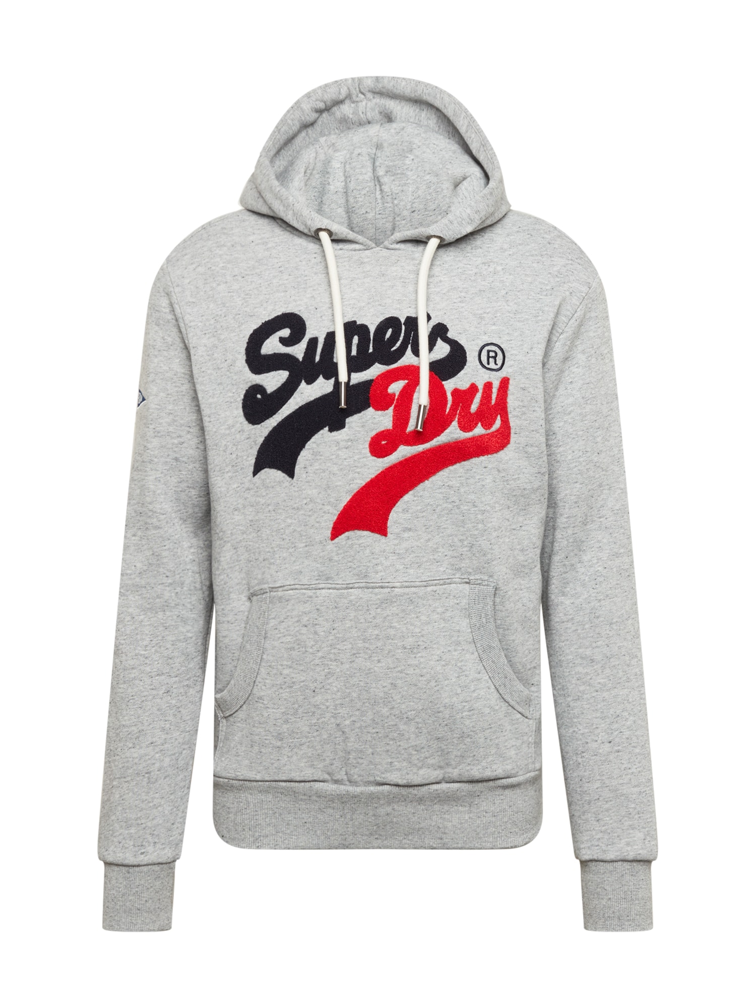 Superdry Majica  svetlo siva / rdeča / črna / bela