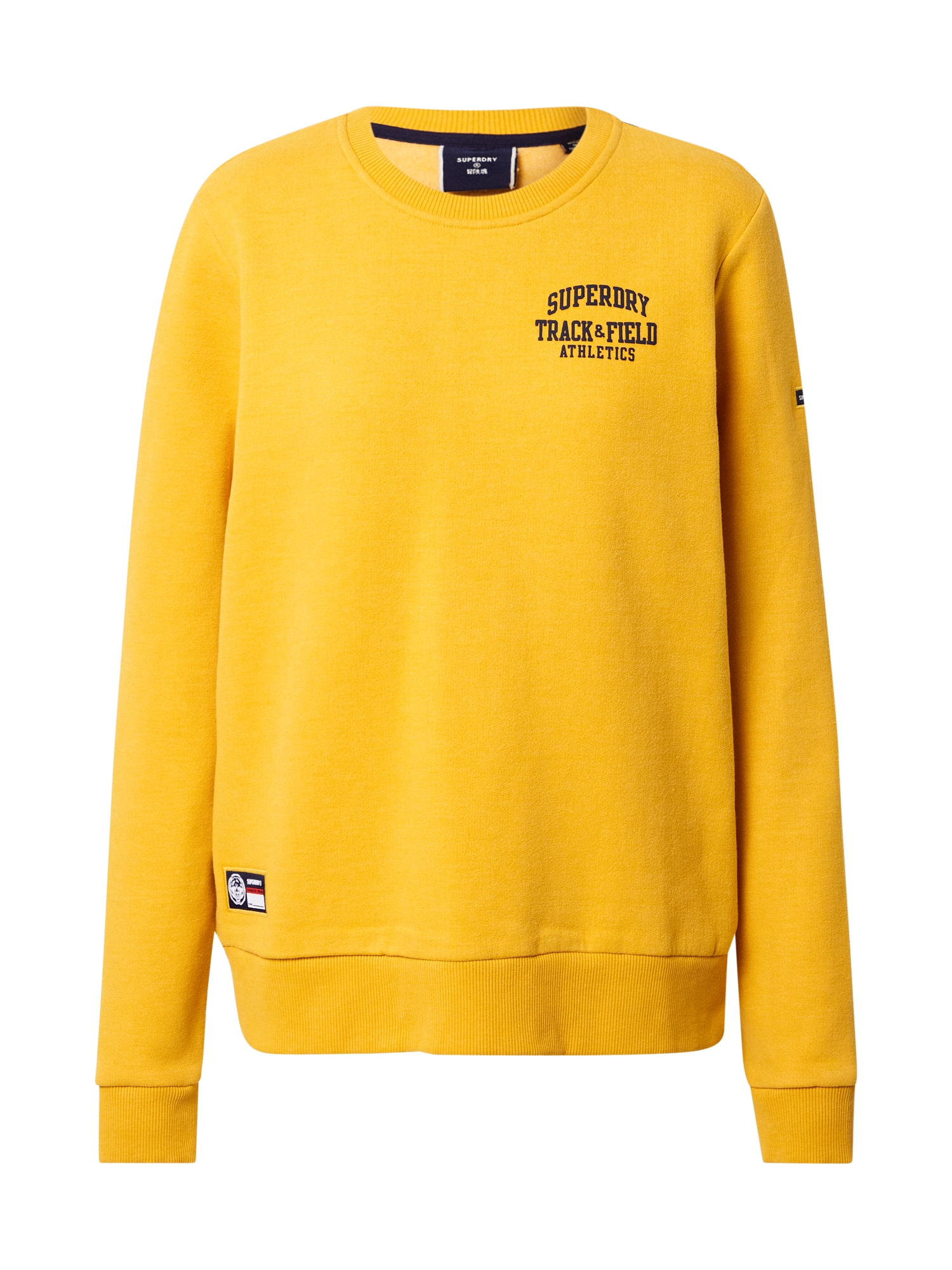 Superdry Majica  temno modra / zlato-rumena