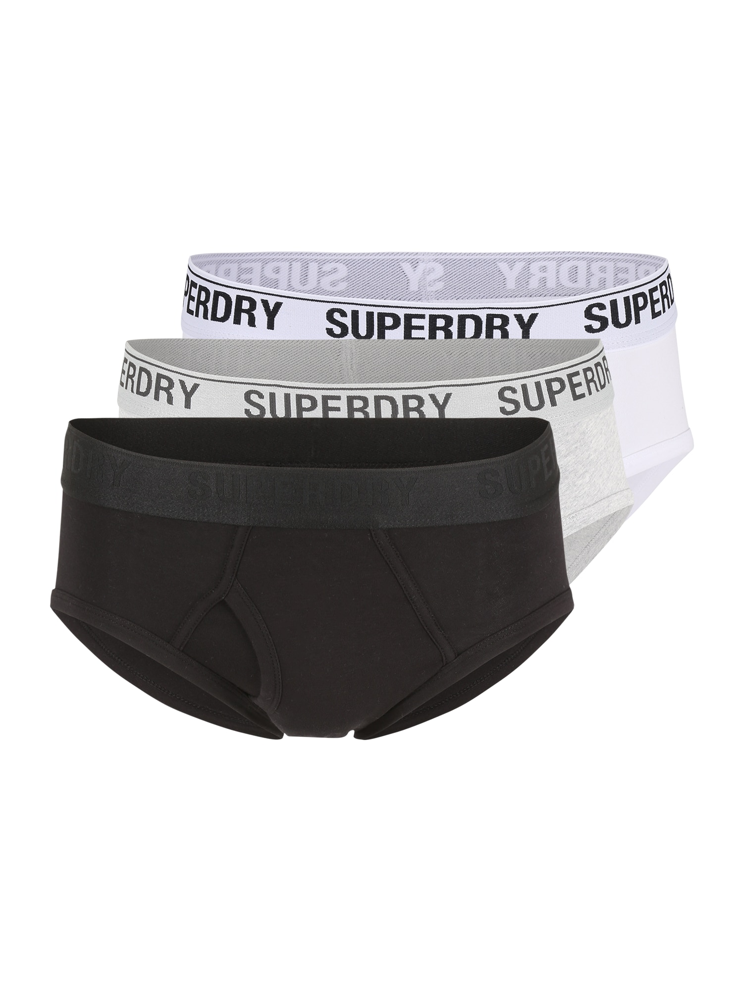 Superdry Spodnje hlačke  siva / črna / bela
