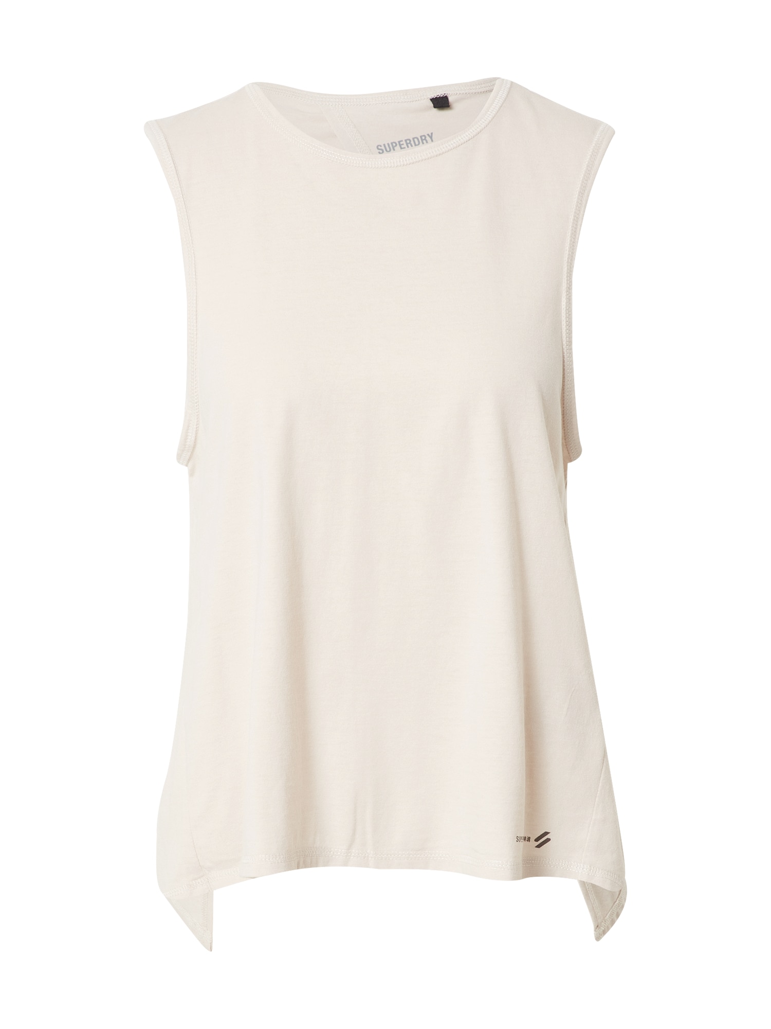 Superdry Športni top  svetlo bež / črna