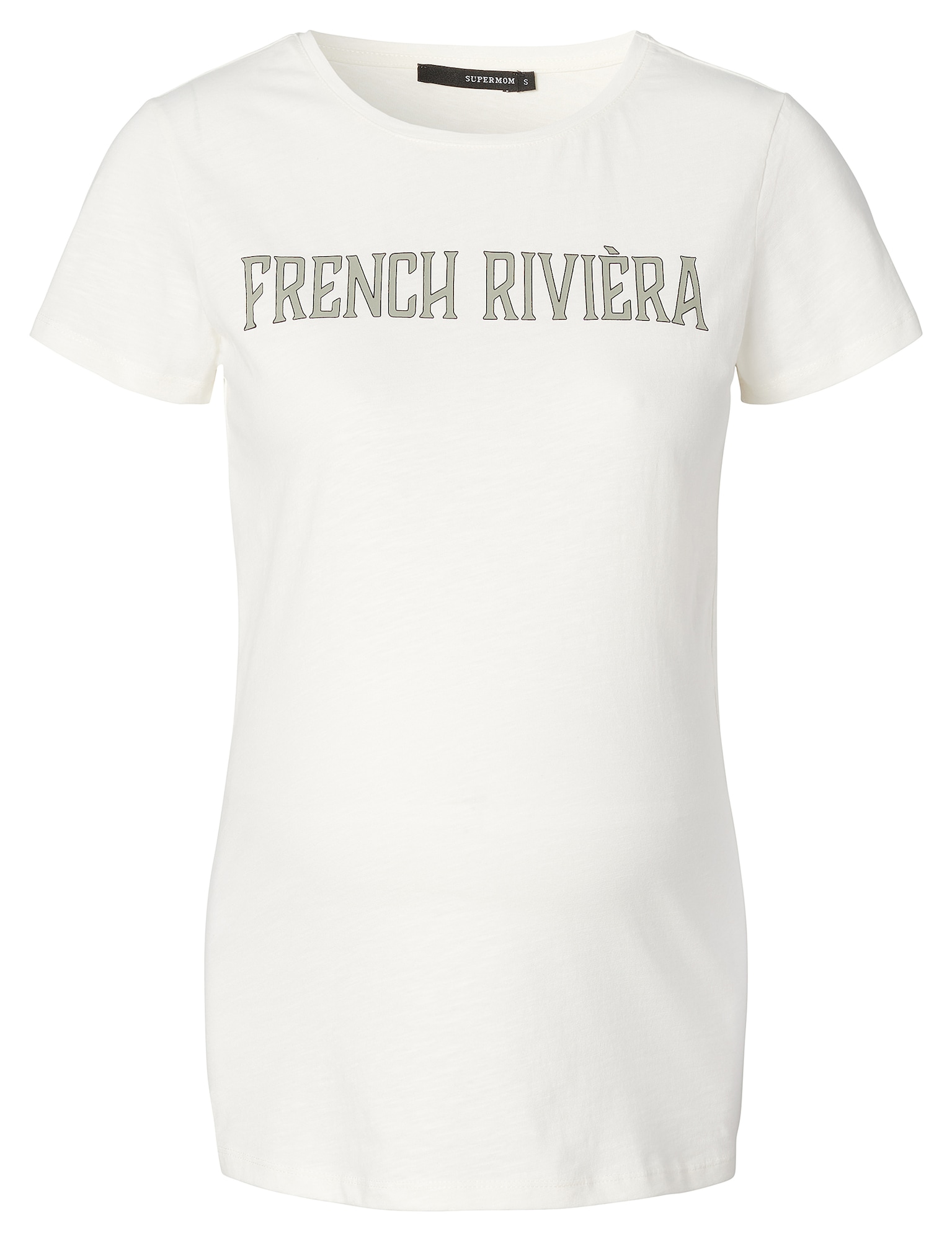 Supermom Majica 'French Rivera'  siva / bela